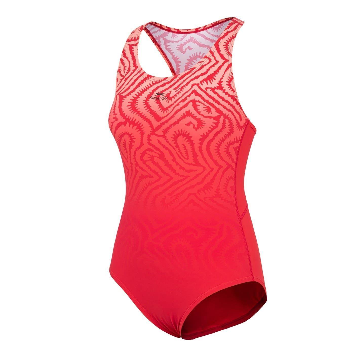 Maillot De Bain 1 Pièce Motif/style À Motifs Femme (Rouge) 3/4