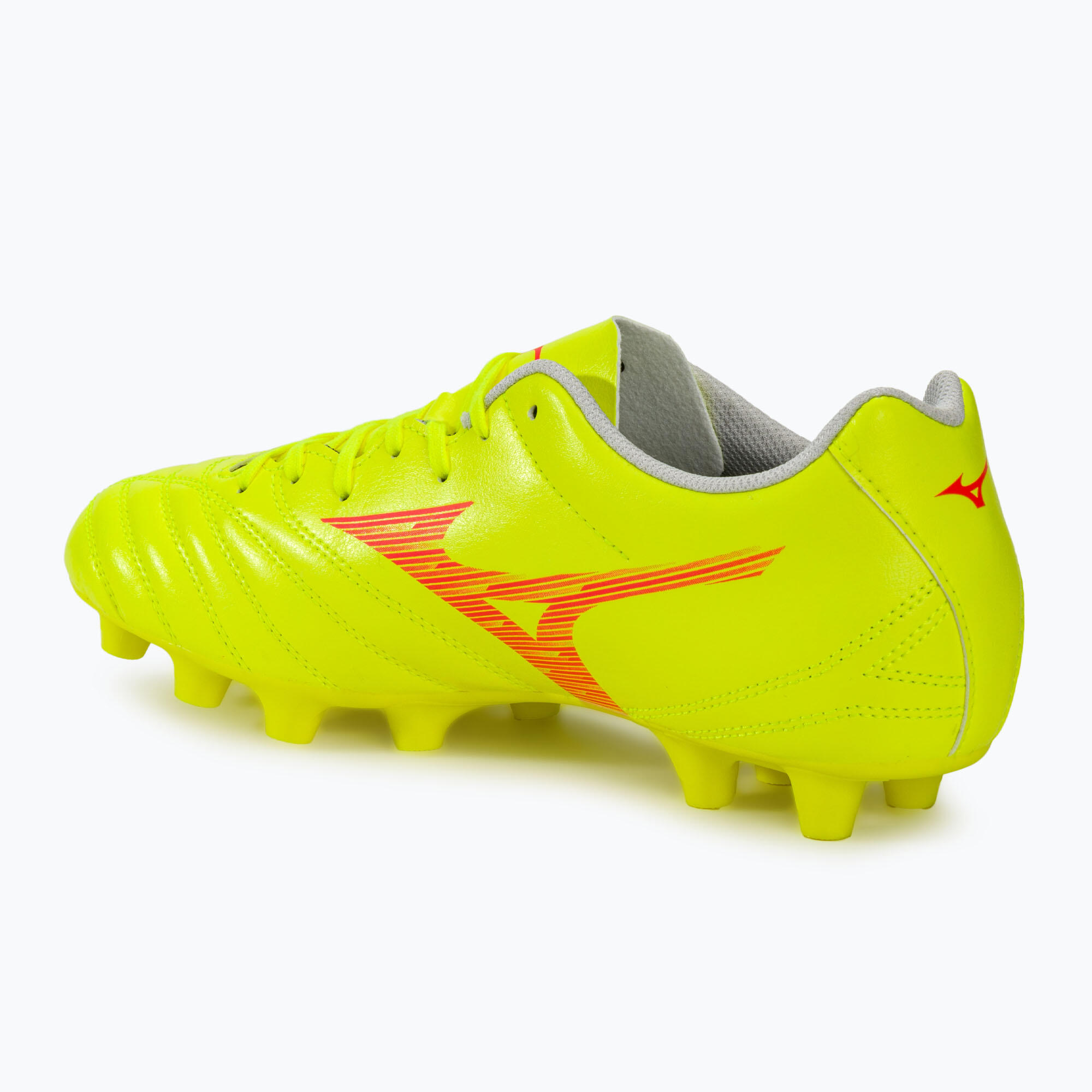 Buty piłkarskie Mizuno Monarcida Neo III Select MD safety yellow/fiery coral 2 3/7