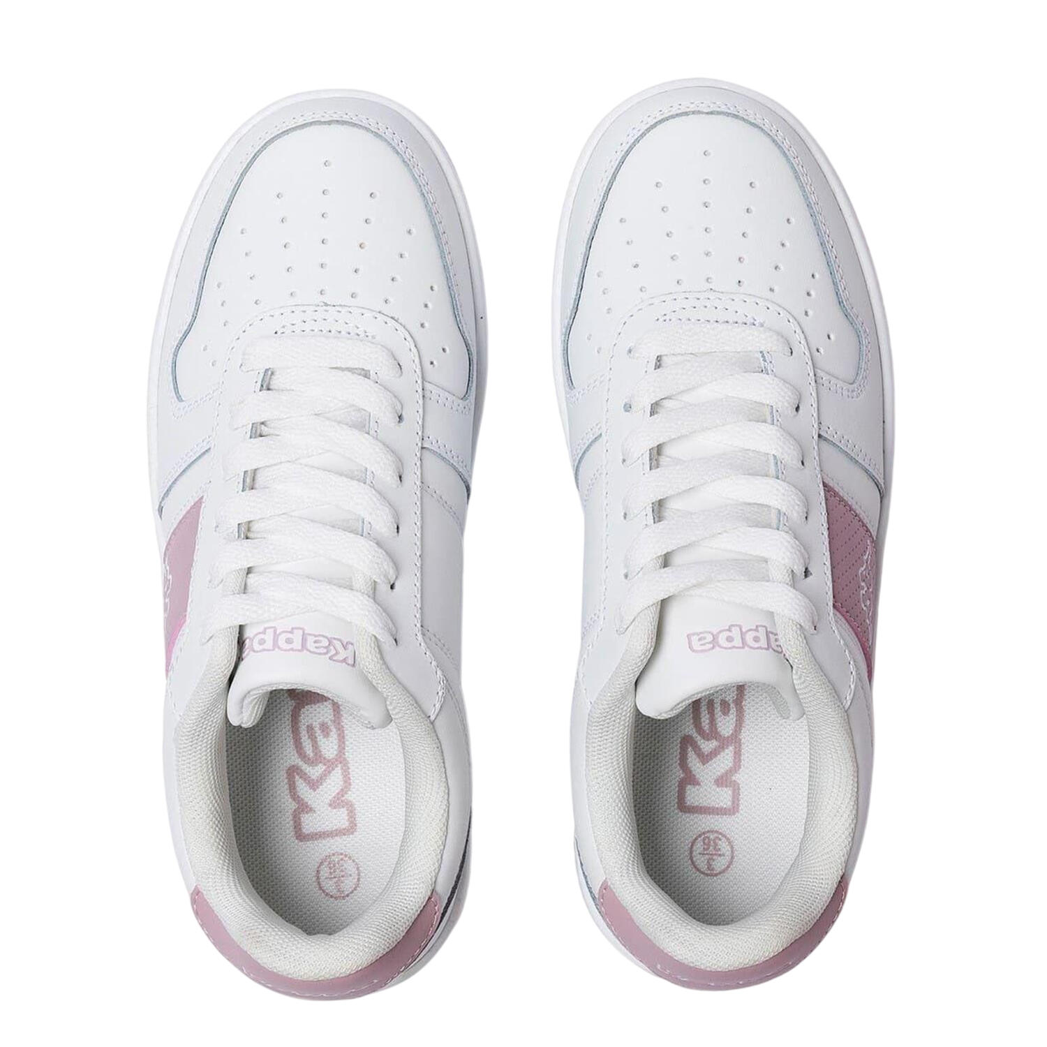"La Morra" Sneaker für , Leder, PlattformAbsatz Kinder Weiß/Pink 3/4