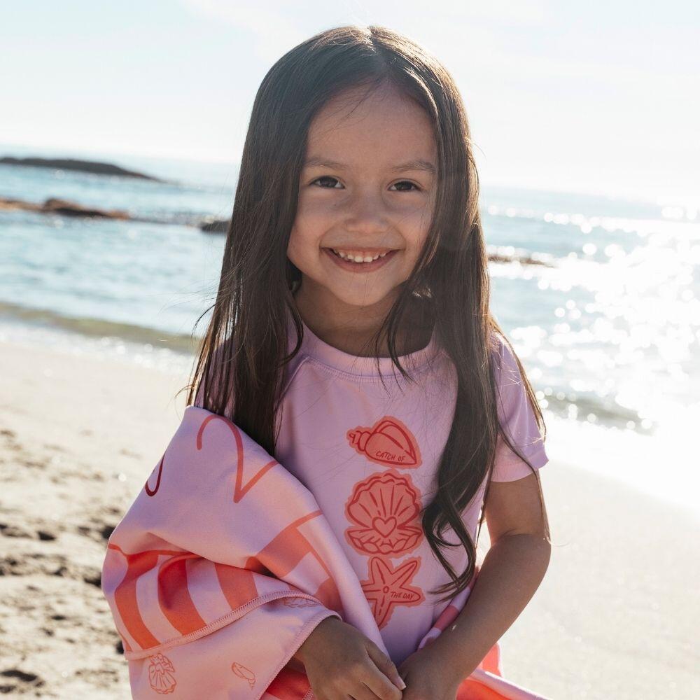 Camiseta de natación - Manga corta - 2-4 Años - Rosa - Coastal Charm - 98/104 2/6