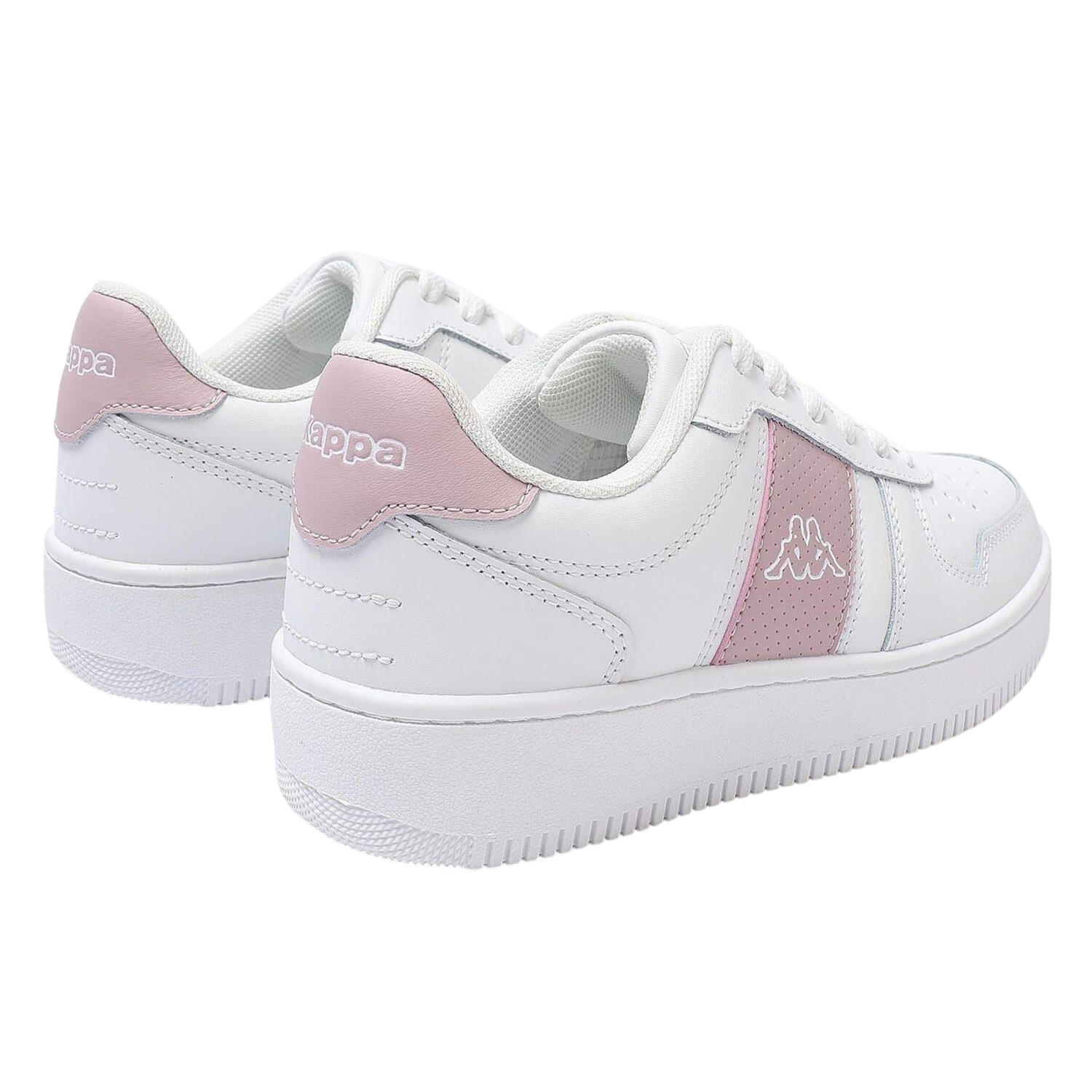 "La Morra" Sneaker für , Leder, PlattformAbsatz Kinder Weiß/Pink 2/4