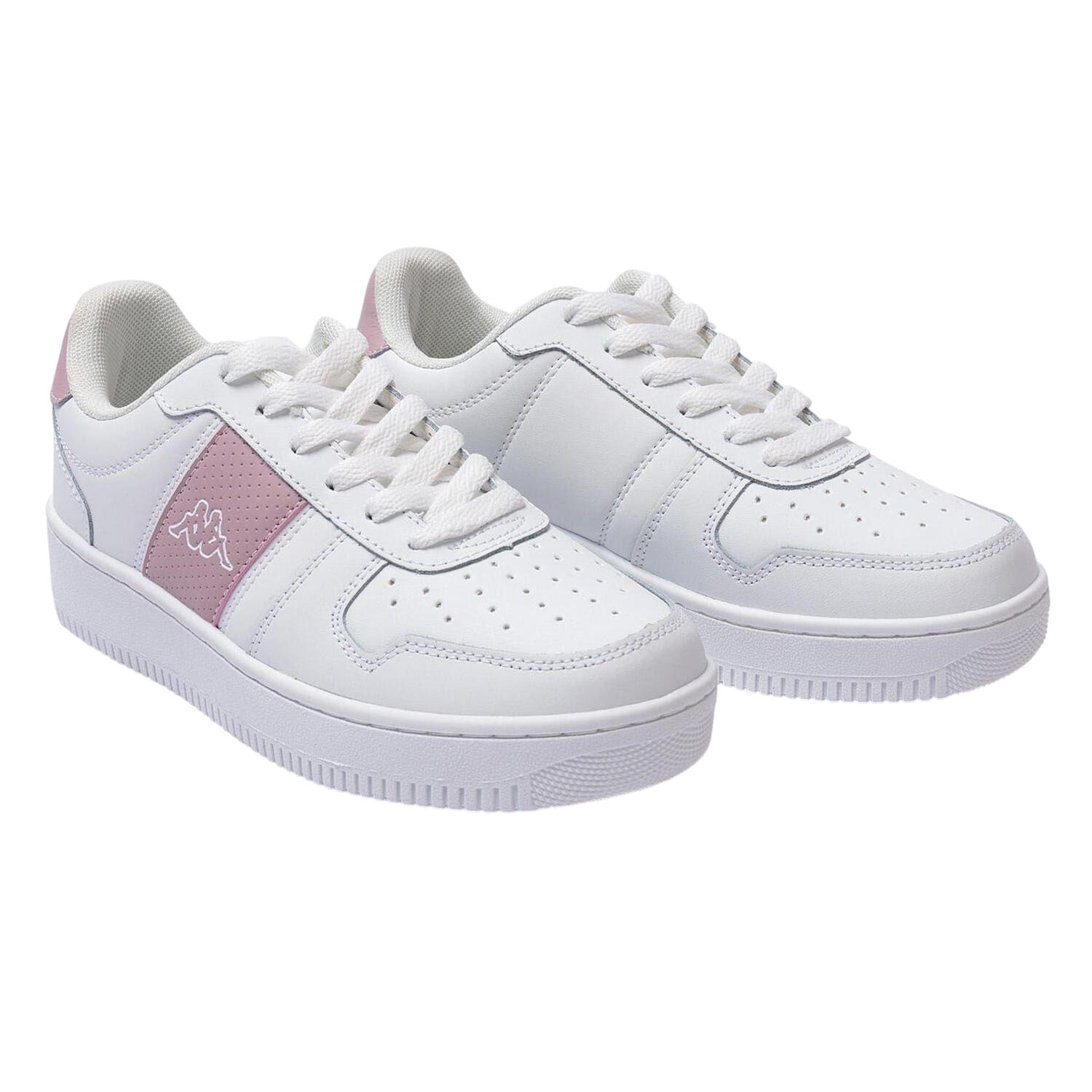 "La Morra" Sneaker für , Leder, PlattformAbsatz Kinder Weiß/Pink 4/4