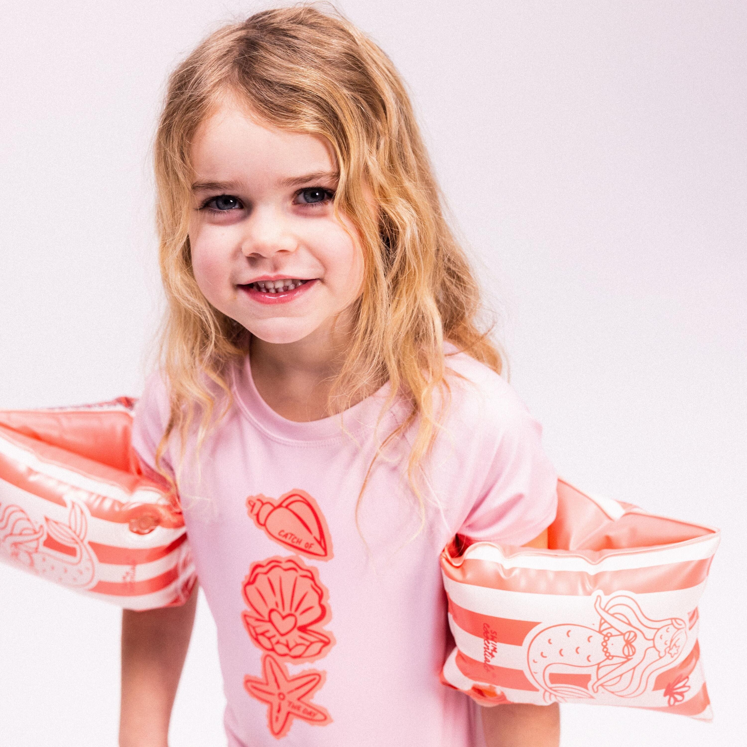 Camiseta de natación - Manga corta - 2-4 Años - Rosa - Coastal Charm - 98/104 5/6