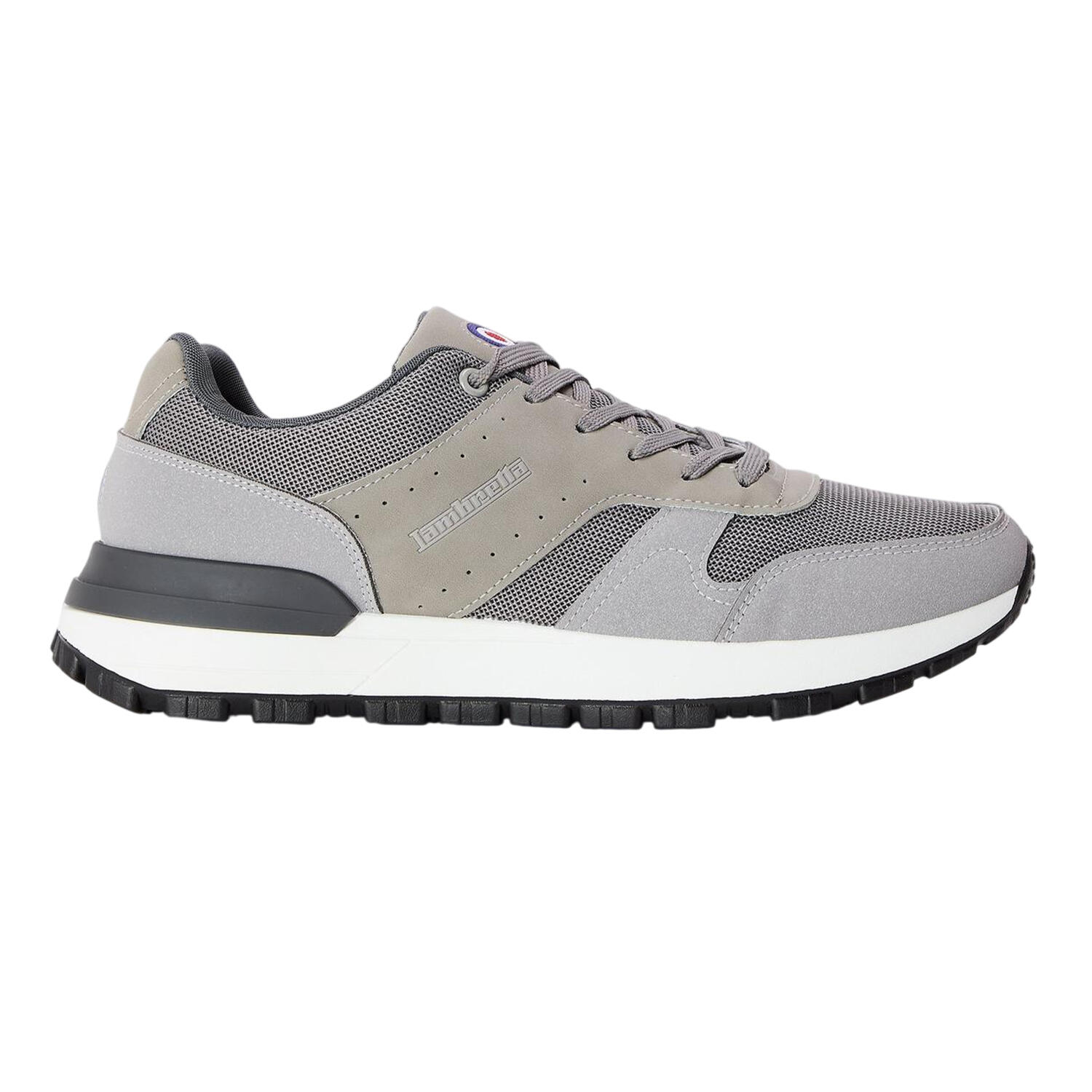 Baskets Motif/style Rouge ECHO Homme (Gris Clair) 3/4