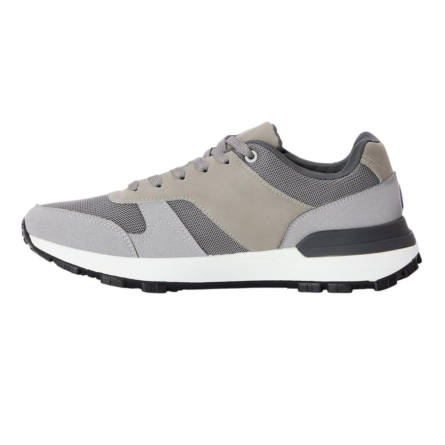 Baskets Motif/style Rouge ECHO Homme (Gris Clair) 2/4