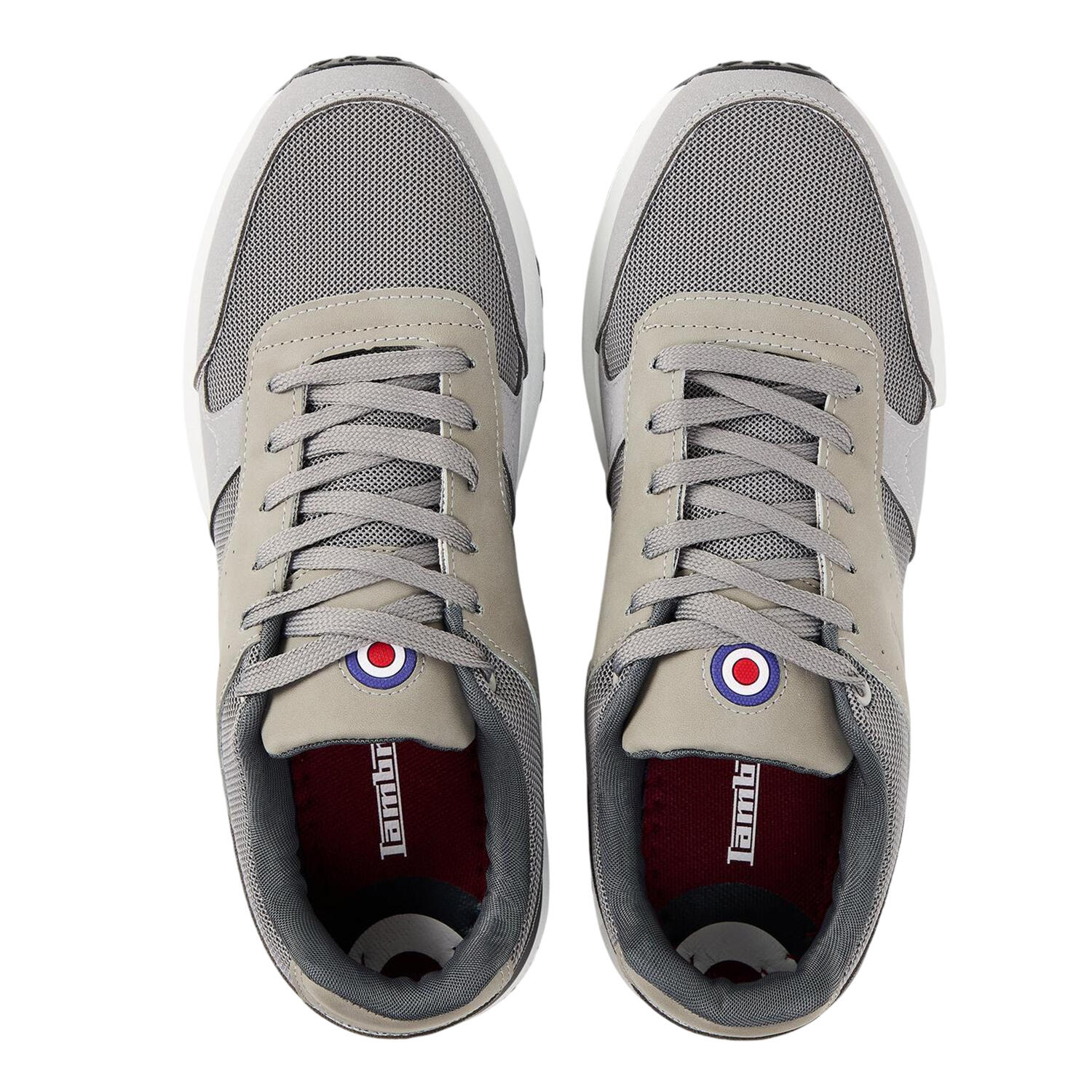 Baskets Motif/style Rouge ECHO Homme (Gris Clair) 4/4