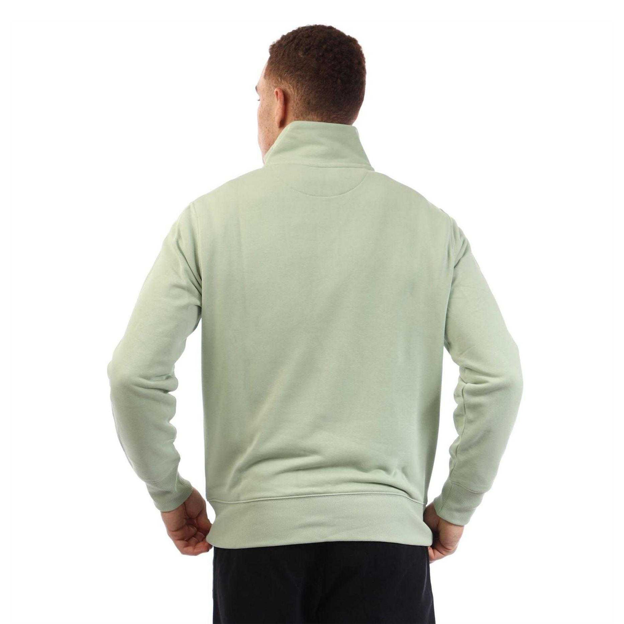 Felpa Mezza Cerniera Uomo Gant Verde 3/4