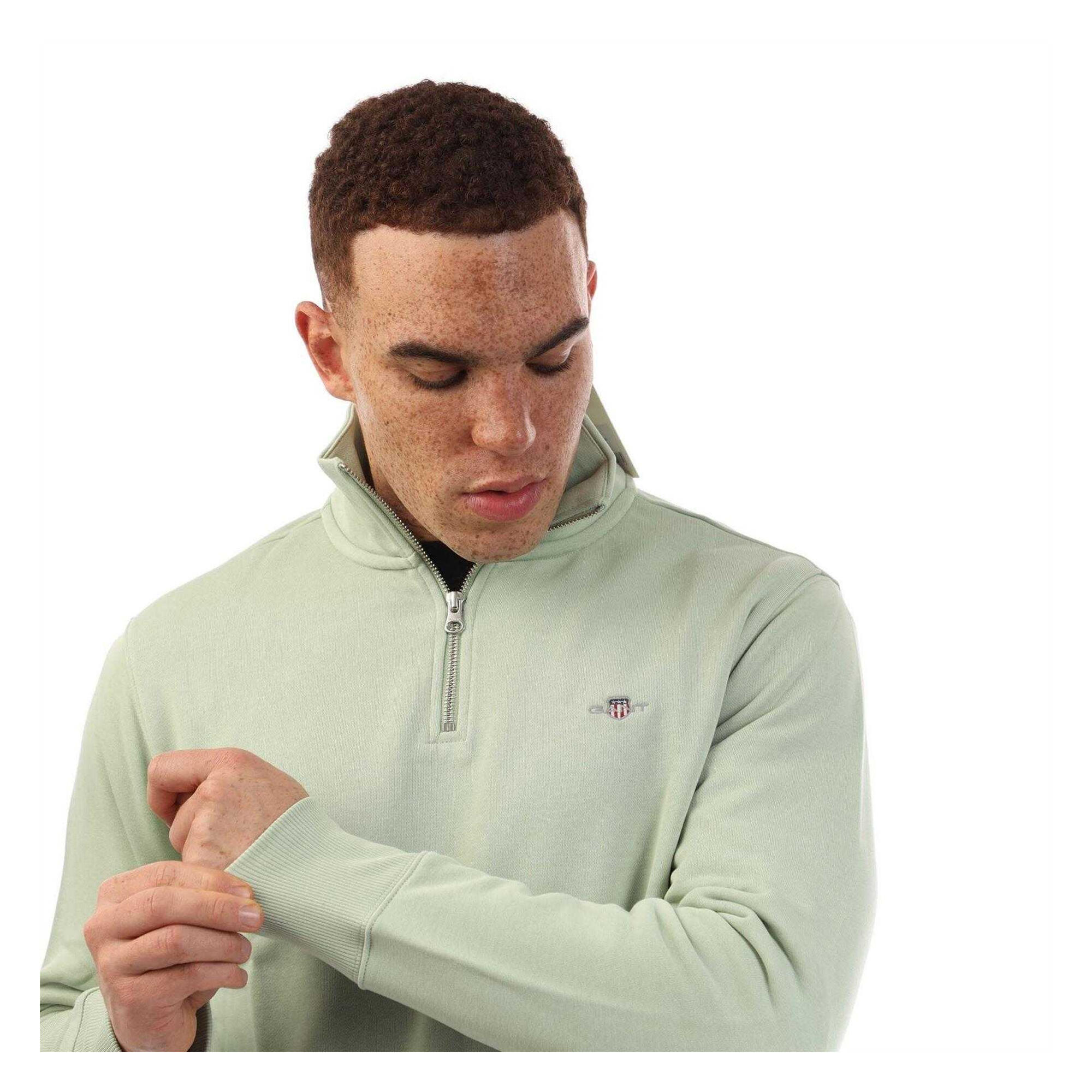 Felpa Mezza Cerniera Uomo Gant Verde 4/4