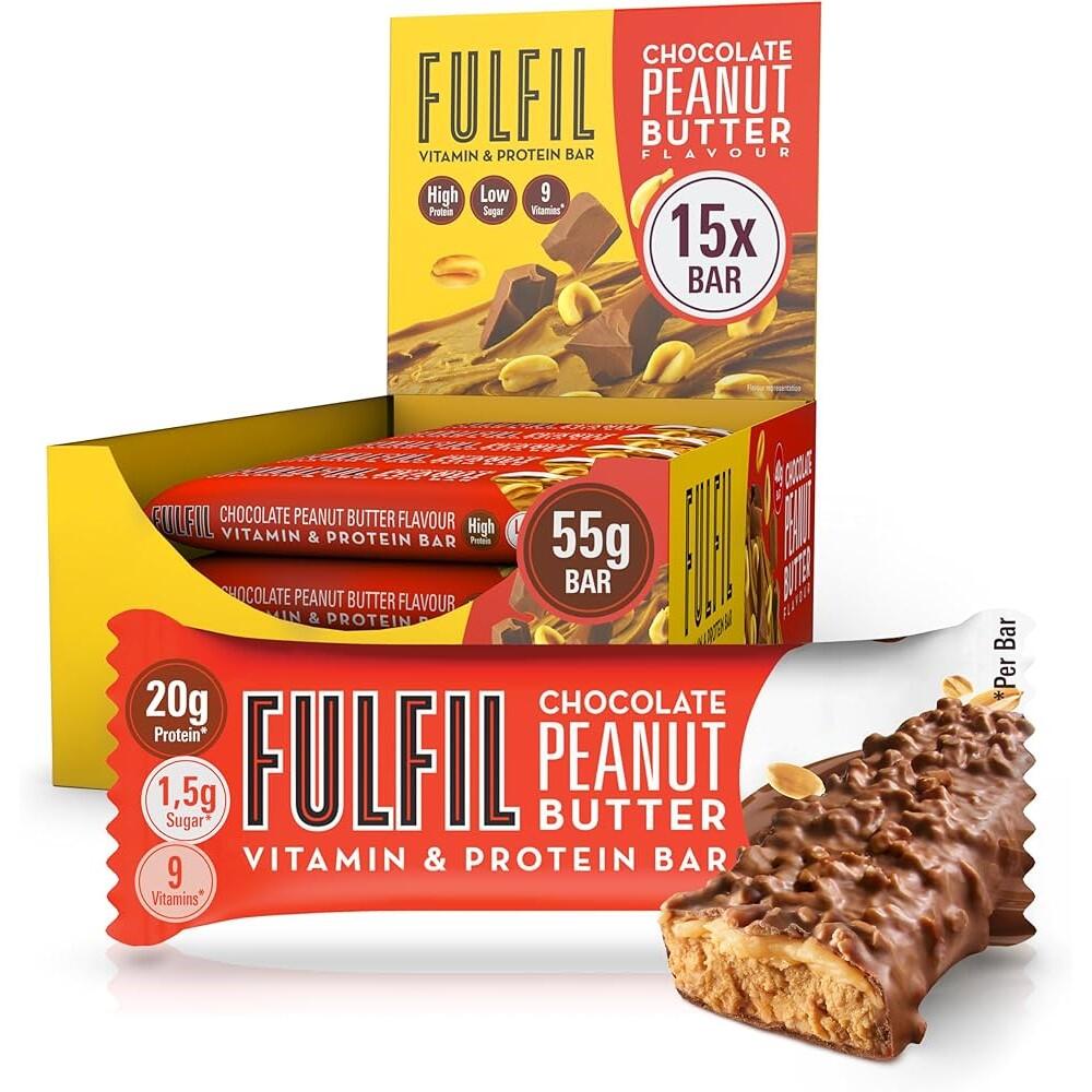 Fulfil Vitamin & Protein Bar 55g x15 Chocolate Peanut Butter