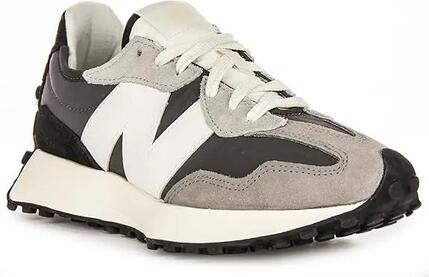 Zapatillas Casual Unisex New Balance 327 Gris, Negro y Blanco-WS327PL