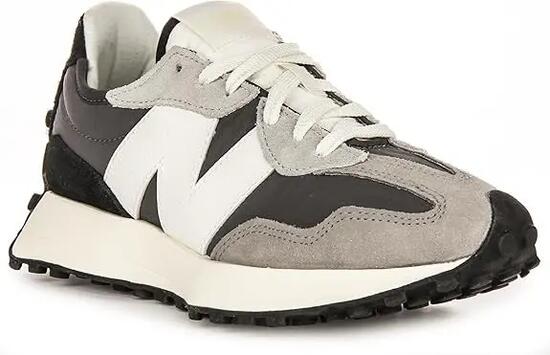 Zapatillas Casual Unisex New Balance 327 Gris, Negro y Blanco-WS327PL