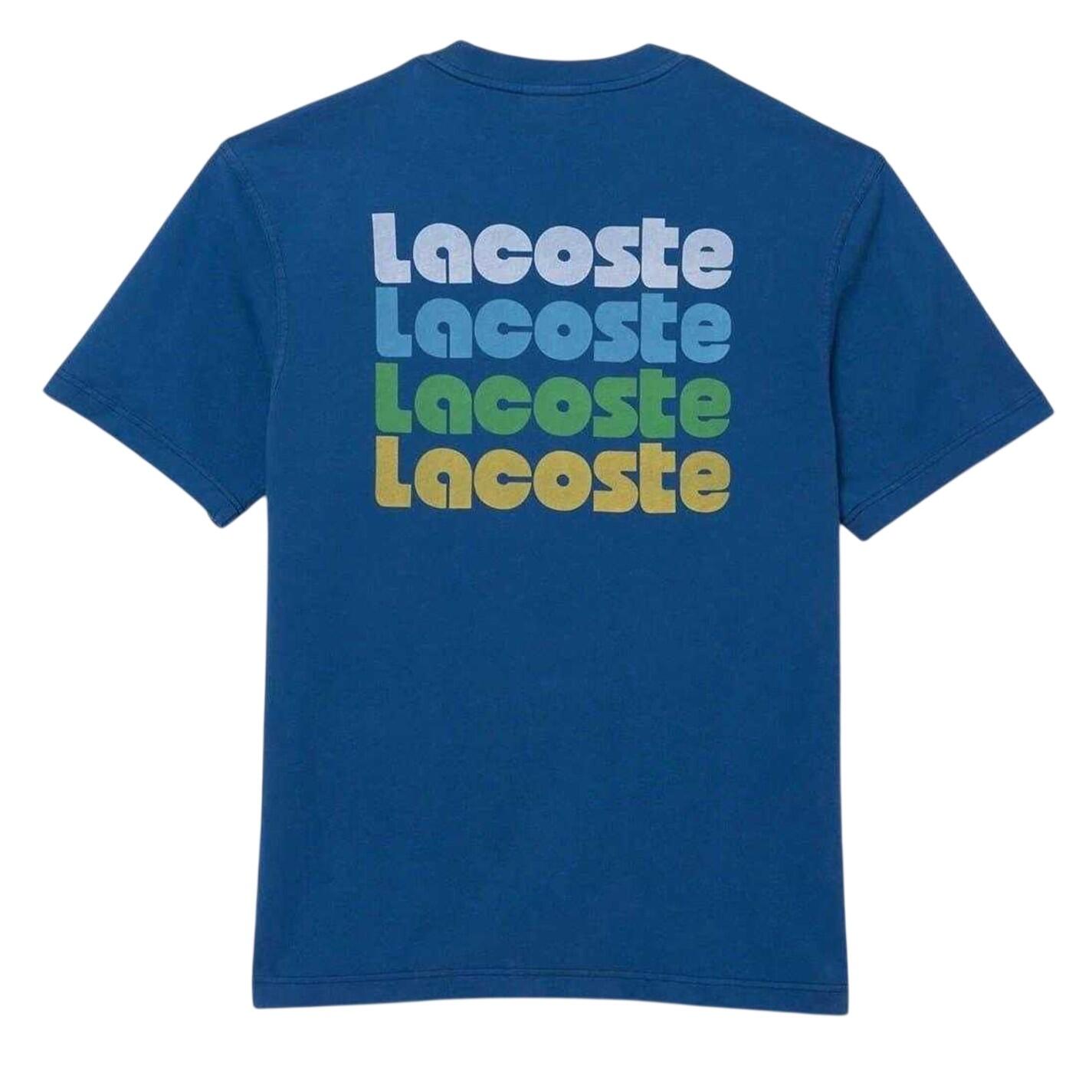 Maglietta Stampa Uomo Lacoste Effect Ombr Blu Navy 2/2