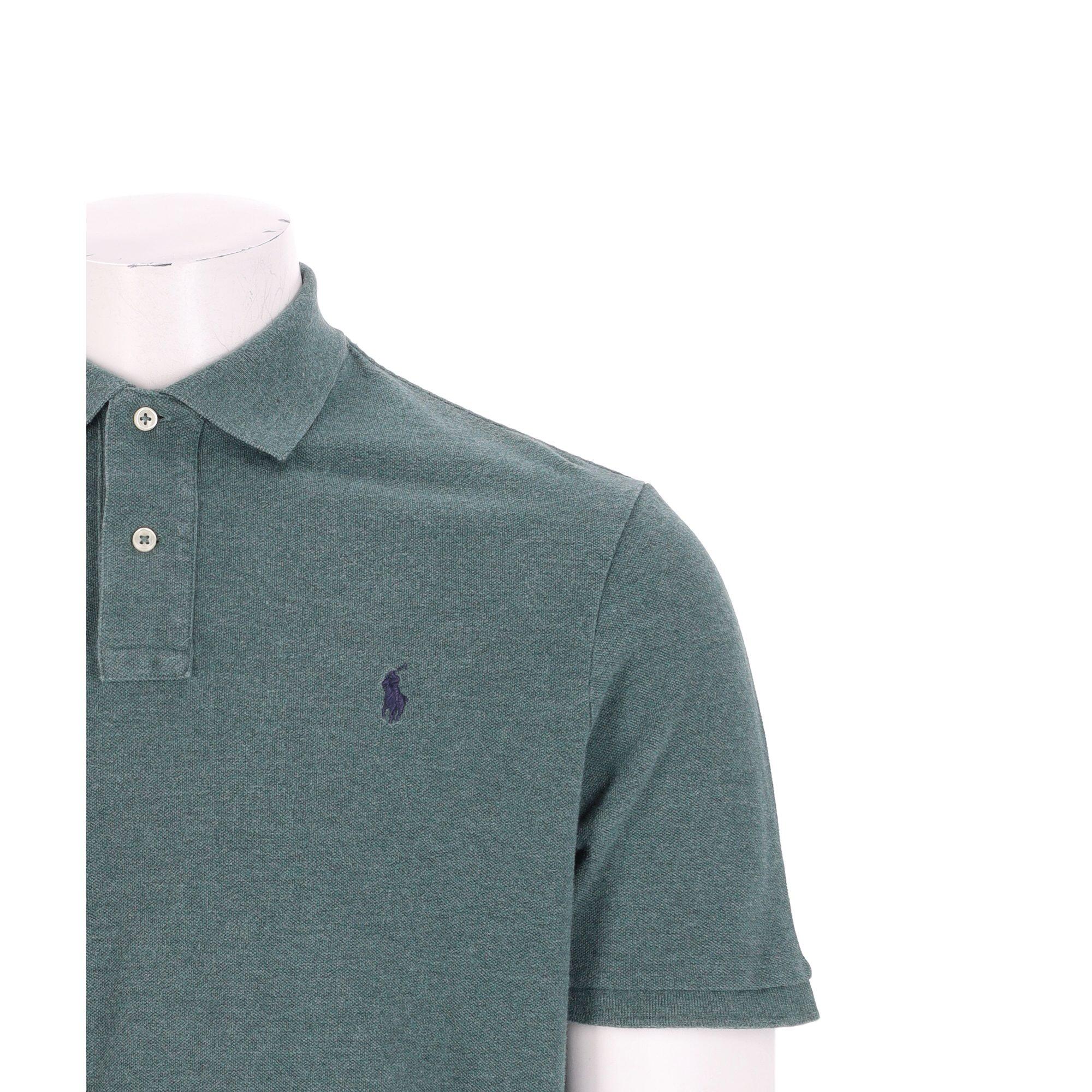 Tweedehands - Polo Ralph Lauren heren korte mouw groen - Zeer goede staat 6/7