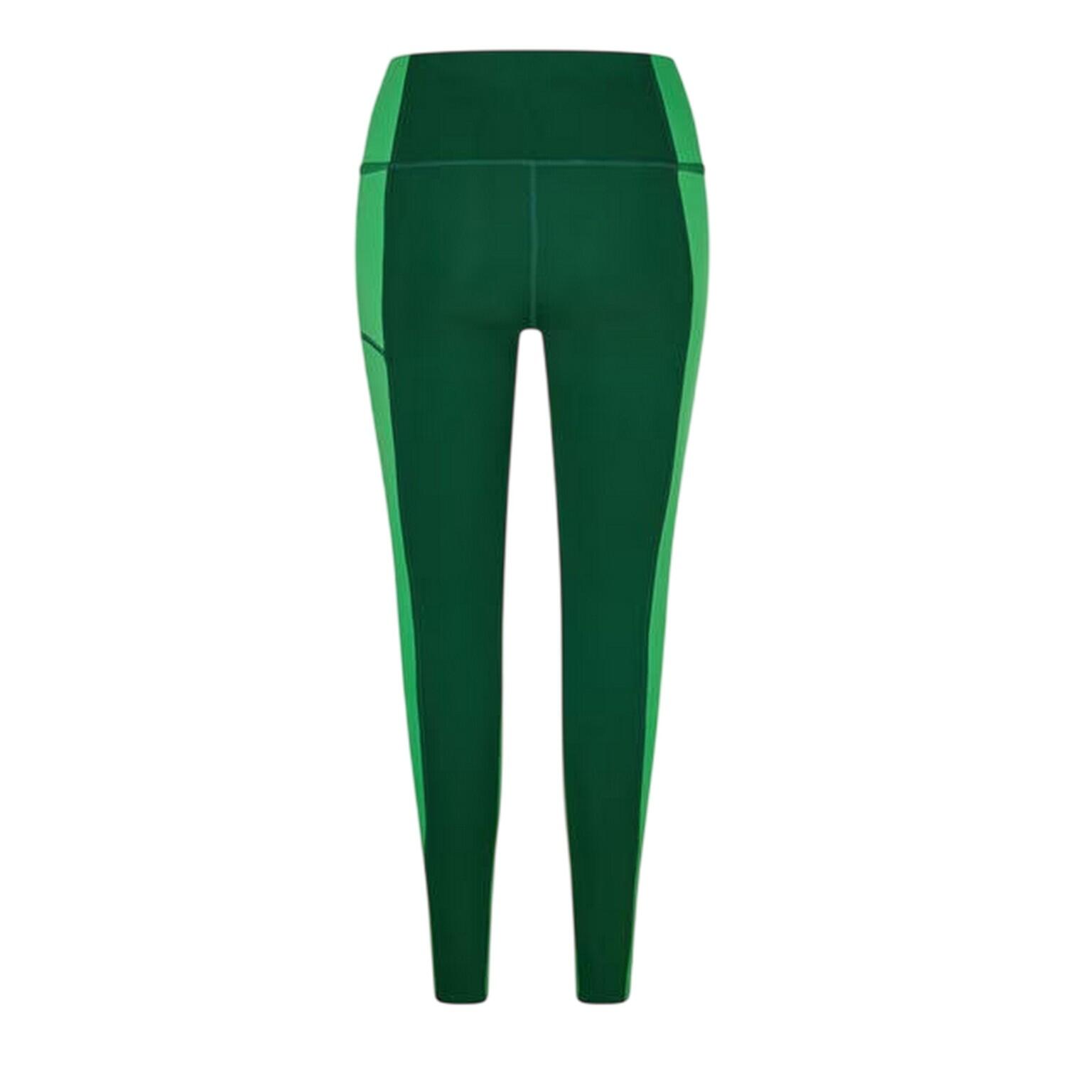 Legging Motif/style Blocs De Couleurs Femme (Vert) 3/3
