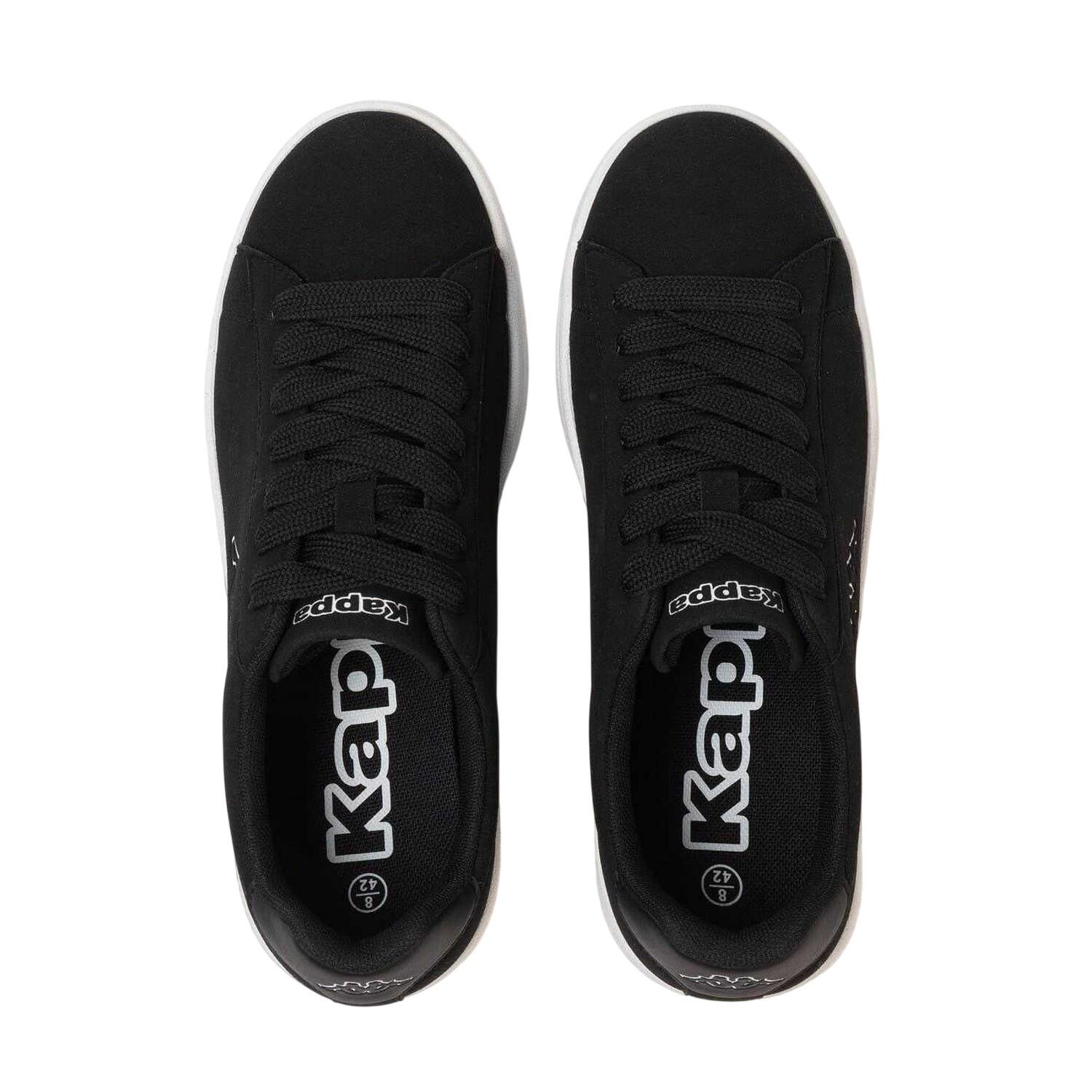 Scarpe Sportive PiattaUomo Kappa Caccamo Nero Bianco 3/4