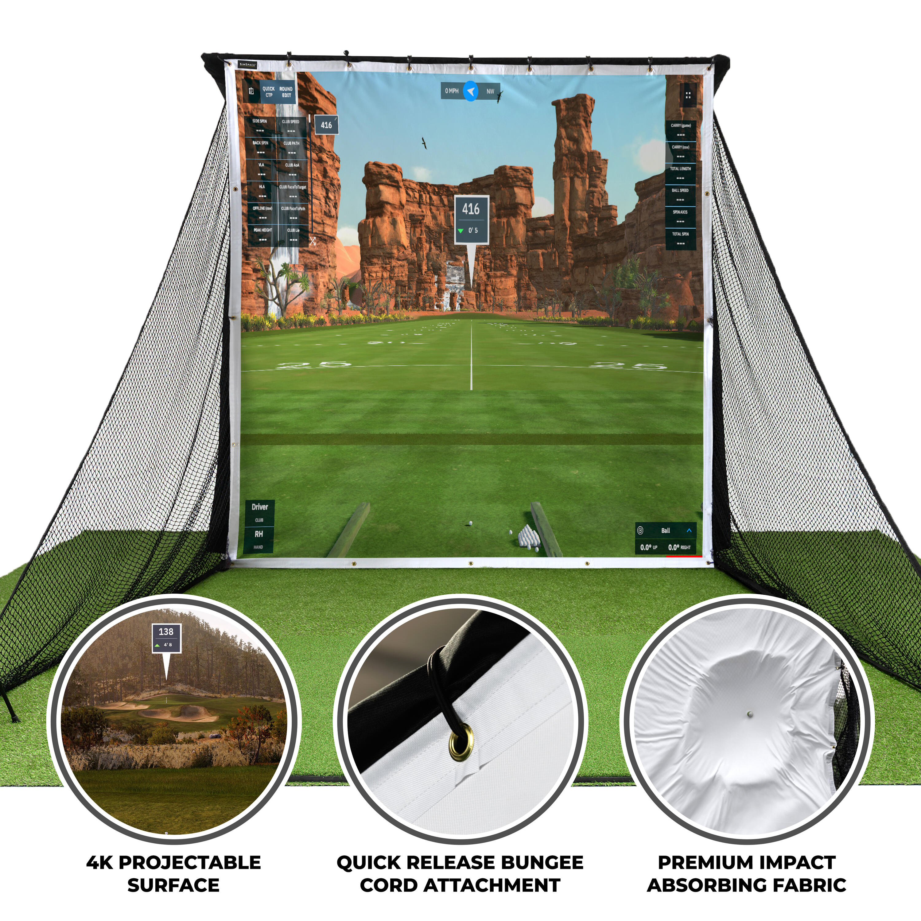 Écran d’impact pour filet de golf de luxe - 2,4 x 2,5 m 4/7