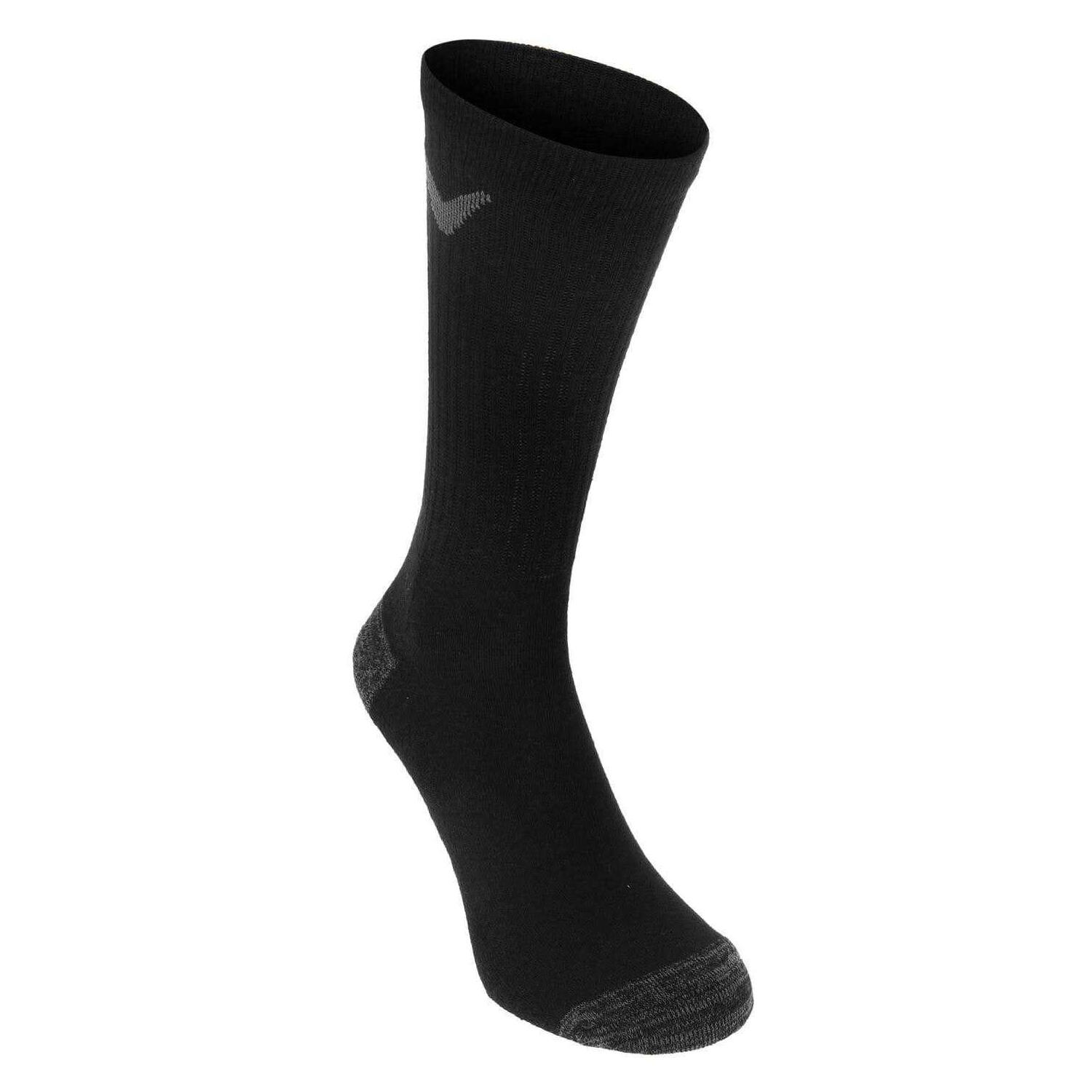 Mens Cushioned Crew Socks (Pack of 3) (Black) 2/3