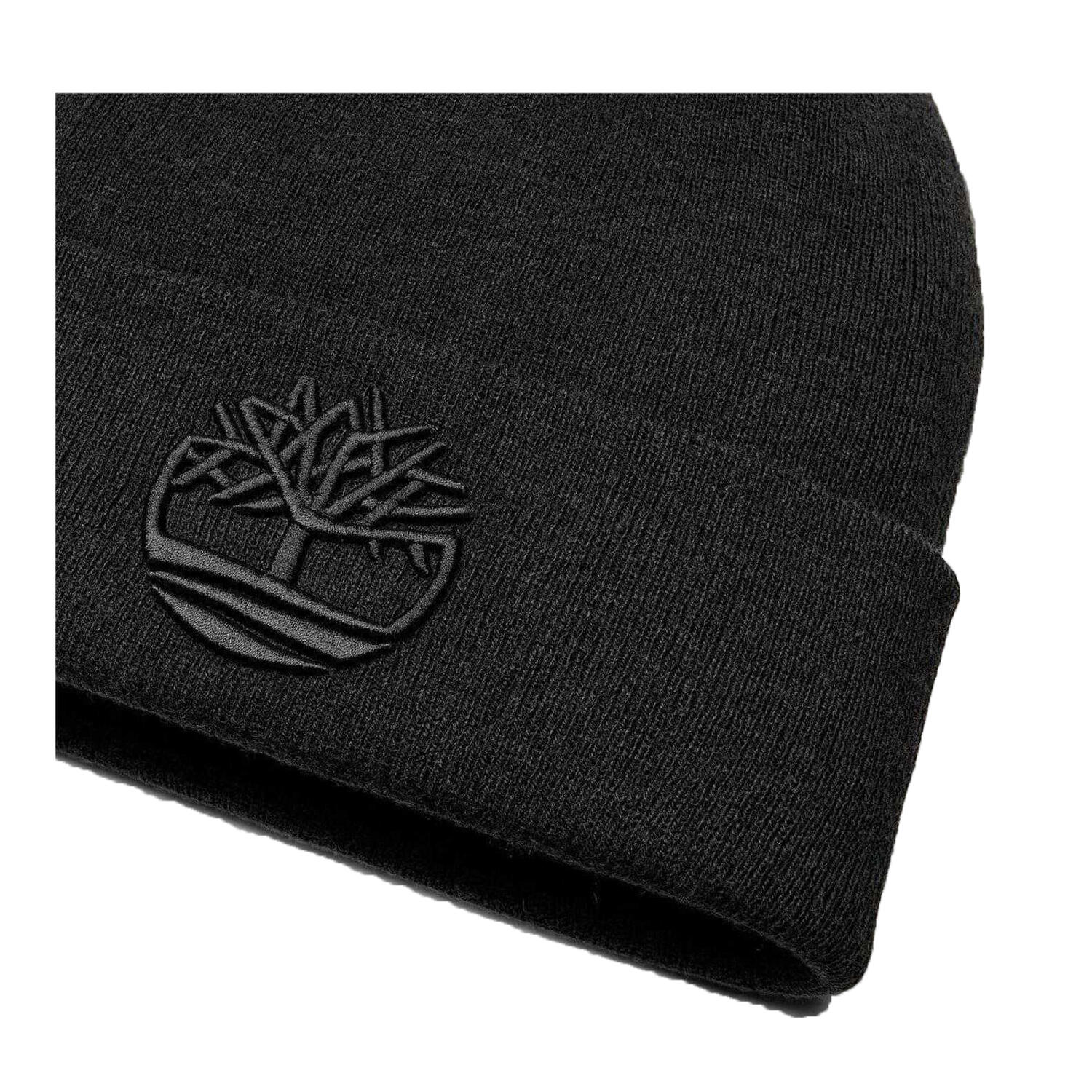 Unisex Adult Logo Ribbed Beanie (Black) 3/3