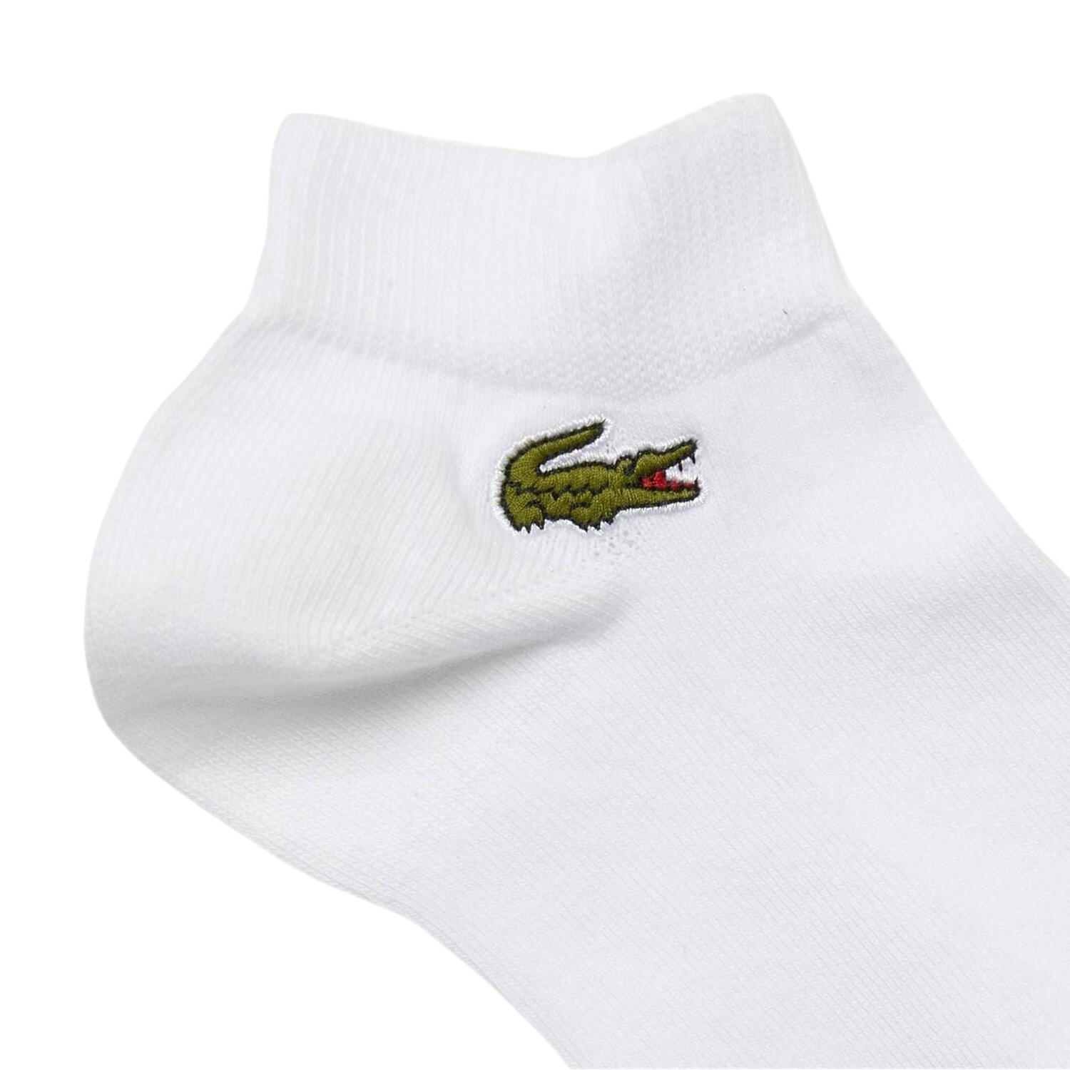 Mens Embroidered Logo Trainer Socks (Pack of 3) (White) 2/2