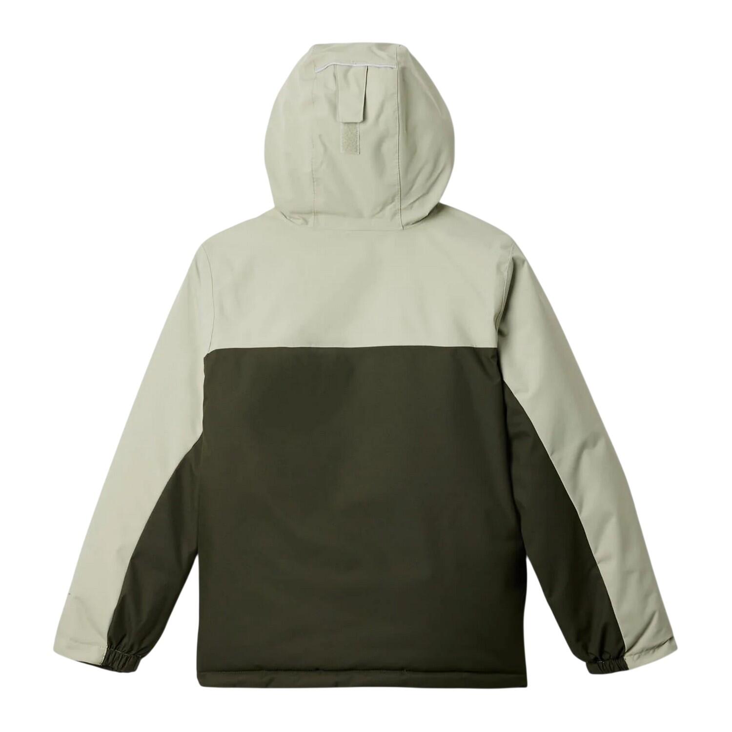 Boys Insulated Hiking Hooded Jacket (Black/Green) 2/3