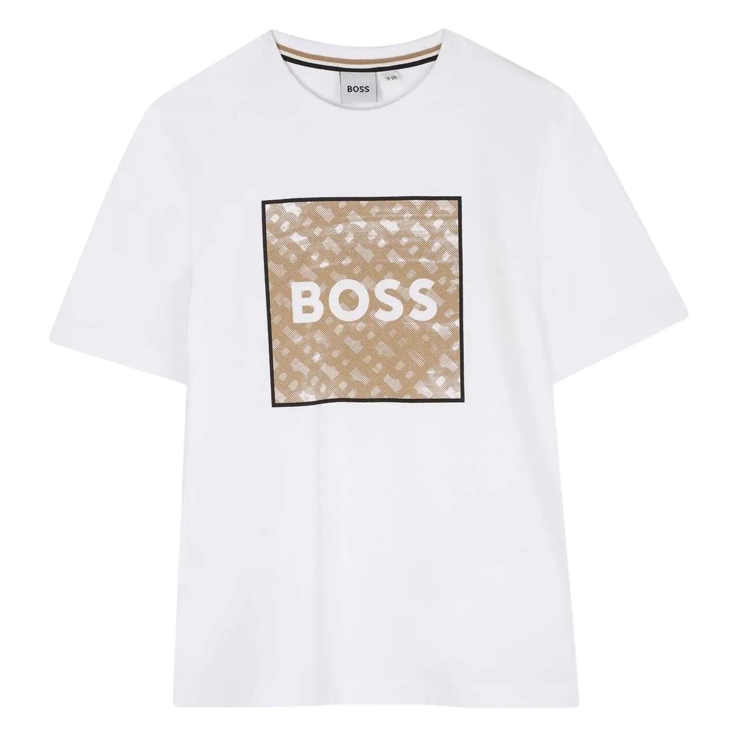 Tshirt Motif/style Monogramme Enfant (Blanc) 2/3
