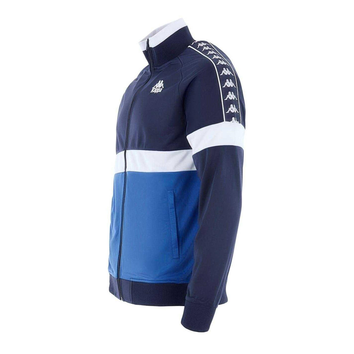 Mens Colour Block Regular Raglan Track Jacket (Navy) 3/3