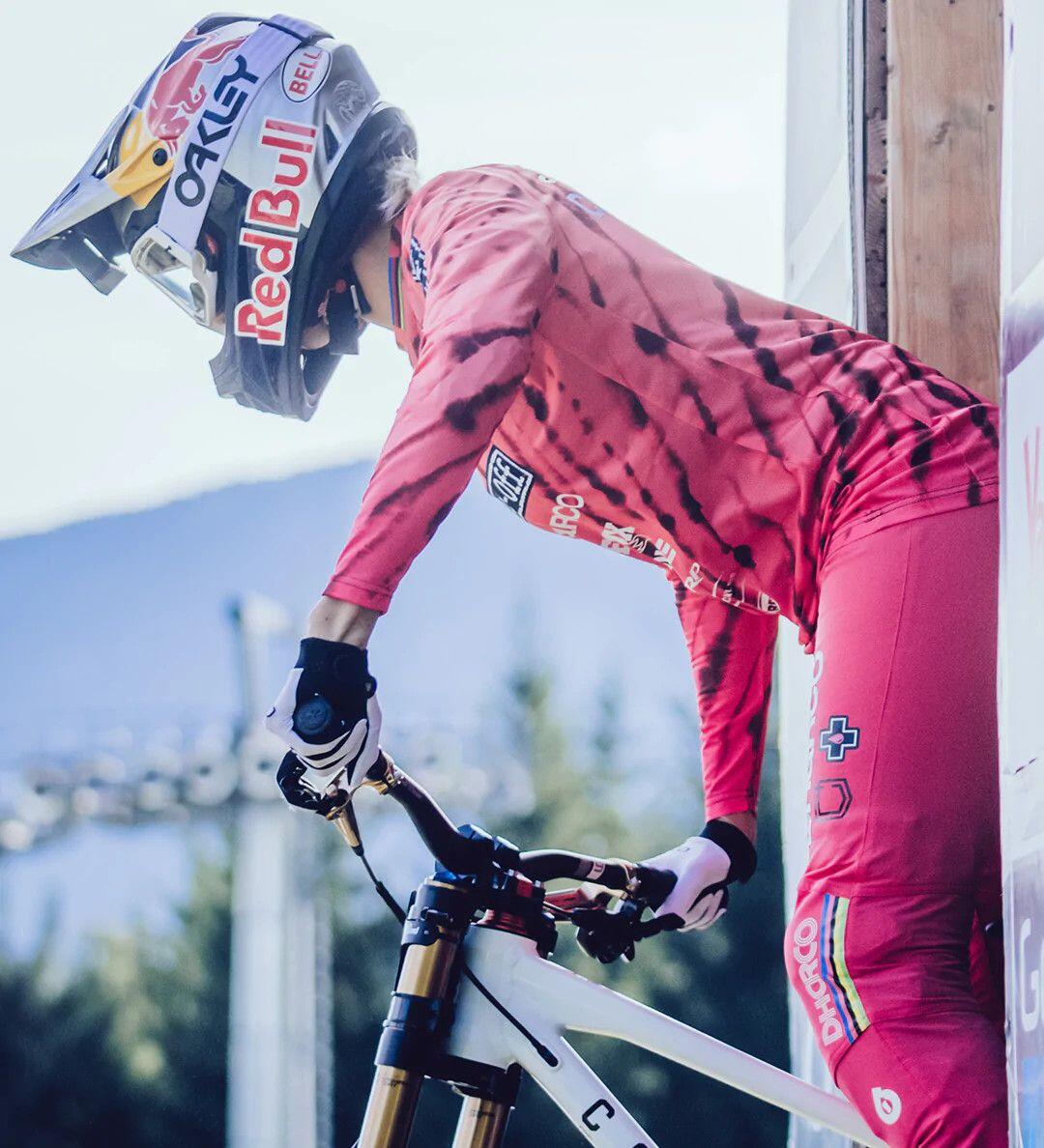 Dharco Race Val Di Sole Women's Long Sleeve Jersey Pink/Orange 5/6