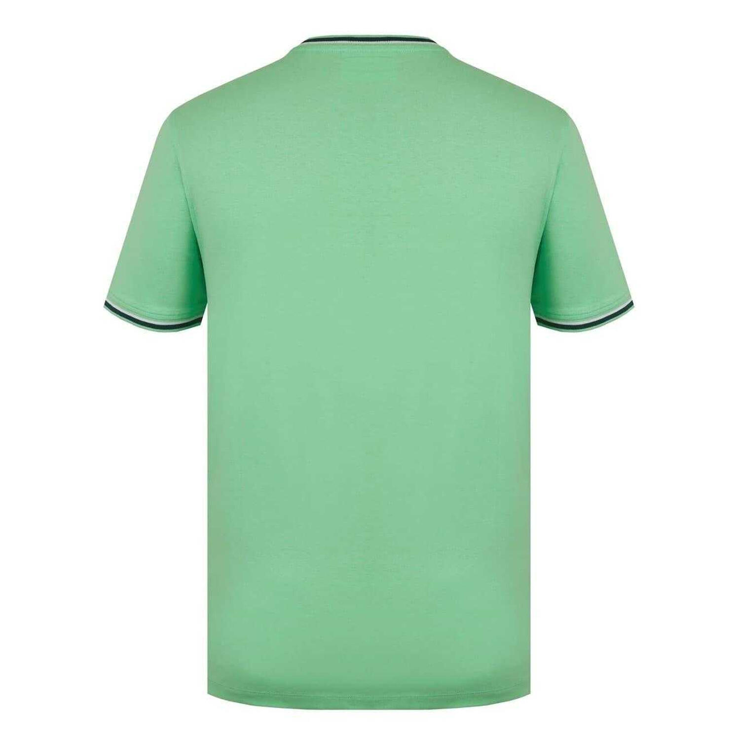 Maglietta Cotone Uomo Slazenger Verde Acceso 2/4