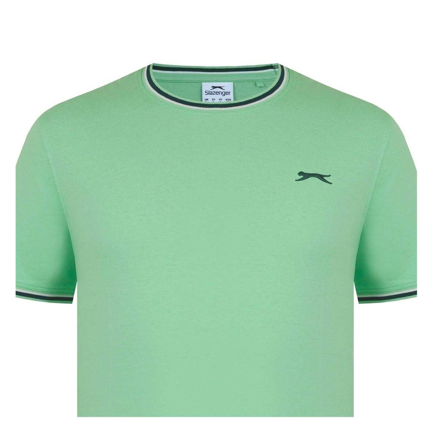 Maglietta Cotone Uomo Slazenger Verde Acceso 4/4