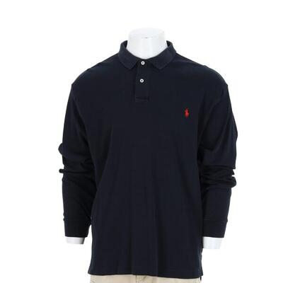 Tweedehands - polo ralph lauren heren longsleeve zwart - zeer goede staat