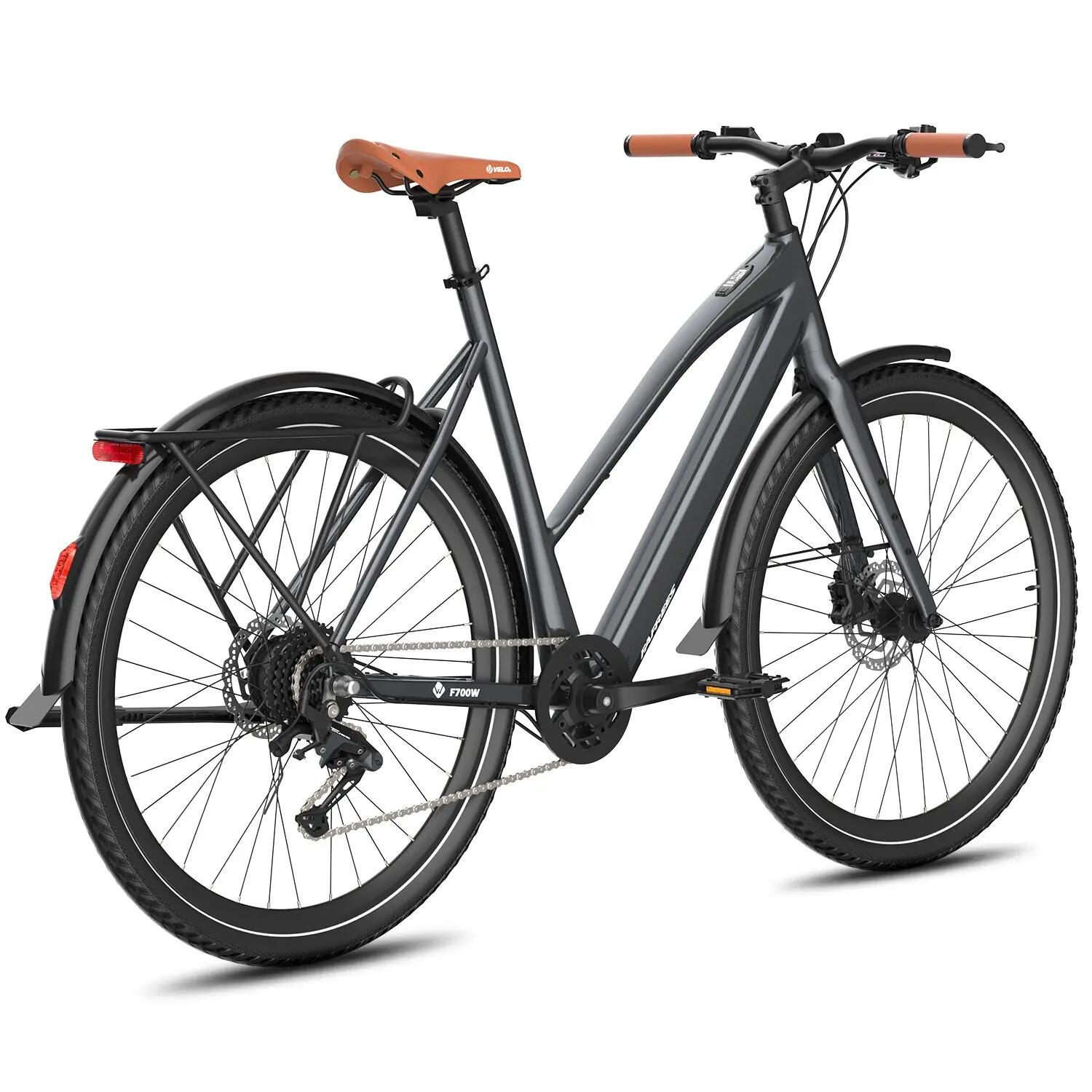 Bicicleta elétrica para adulto F700W, motor 250W, bateria 36V 10Ah, máx 25km/h 3/7