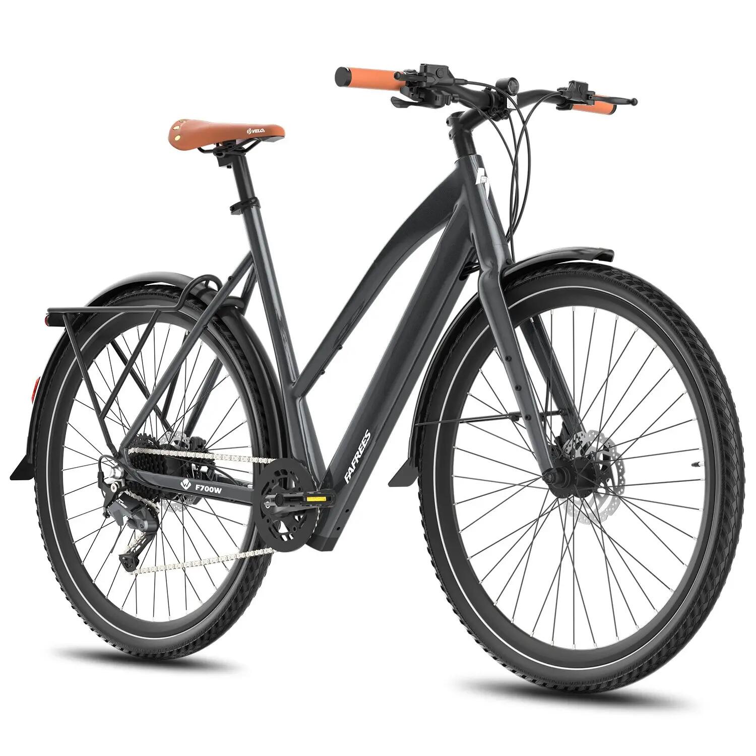 Bicicleta elétrica para adulto F700W, motor 250W, bateria 36V 10Ah, máx 25km/h 4/7