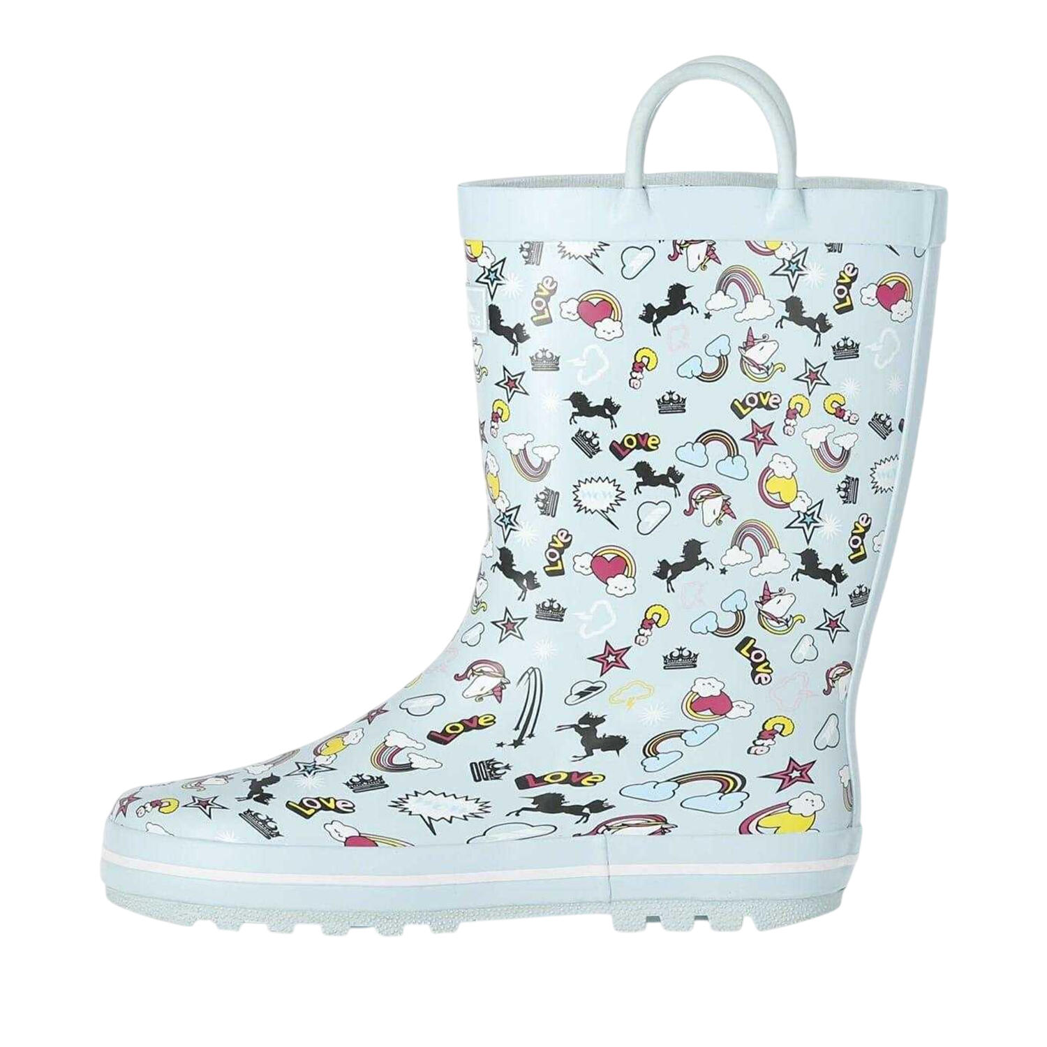 "Starryton" Einhorn Gummistiefel für Kinder Minzgrün 3/5