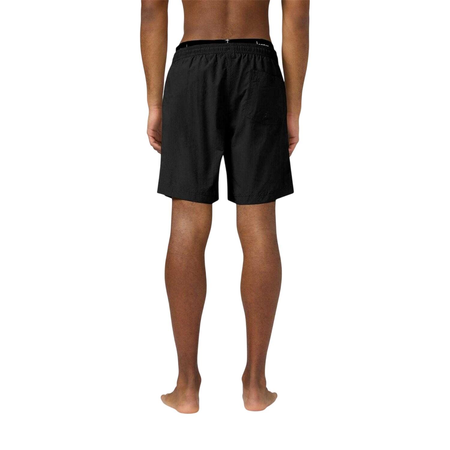 Short De Bain Motif/style Logo Brodé Homme (Noir) 3/3