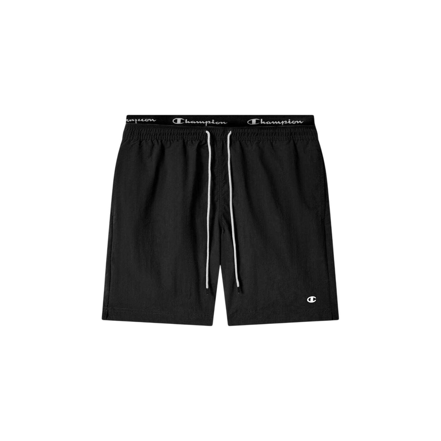 Short De Bain Motif/style Logo Brodé Homme (Noir) 2/3