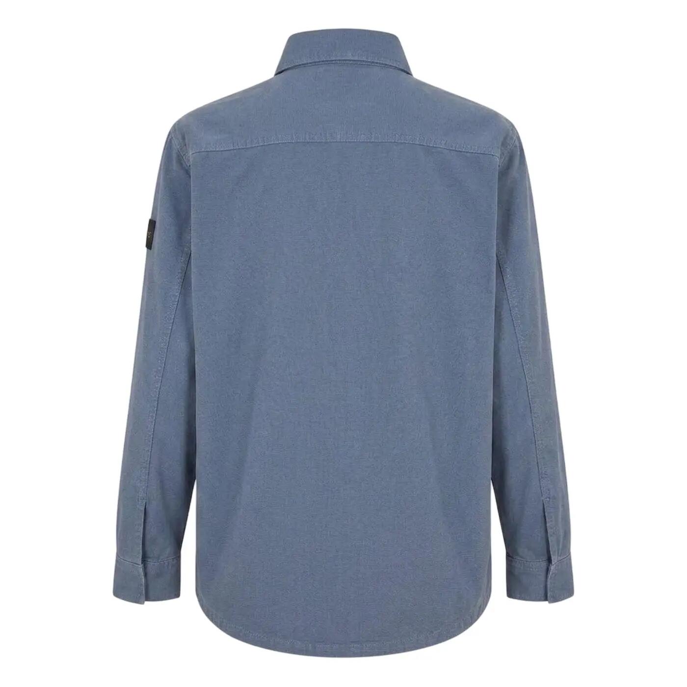 Mens Locky Oversized Overshirt (Blue) 2/2