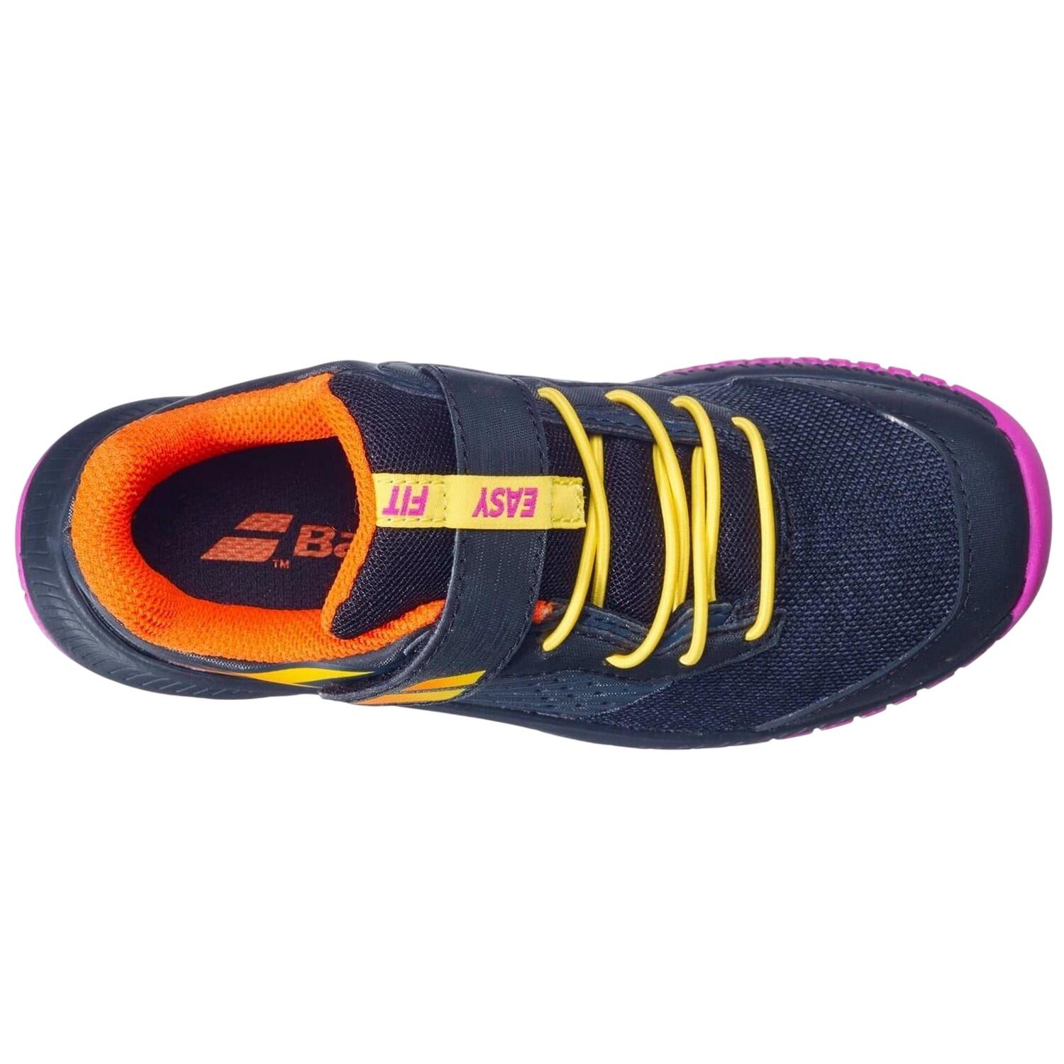 Blitz Tennisschuhe für , Leder, Klettverschluss Kinder Schwarz 3/4