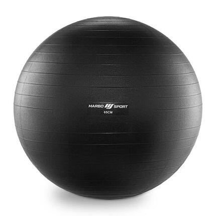 Ballon de gymnastique anti-éclatement 65 cm noir