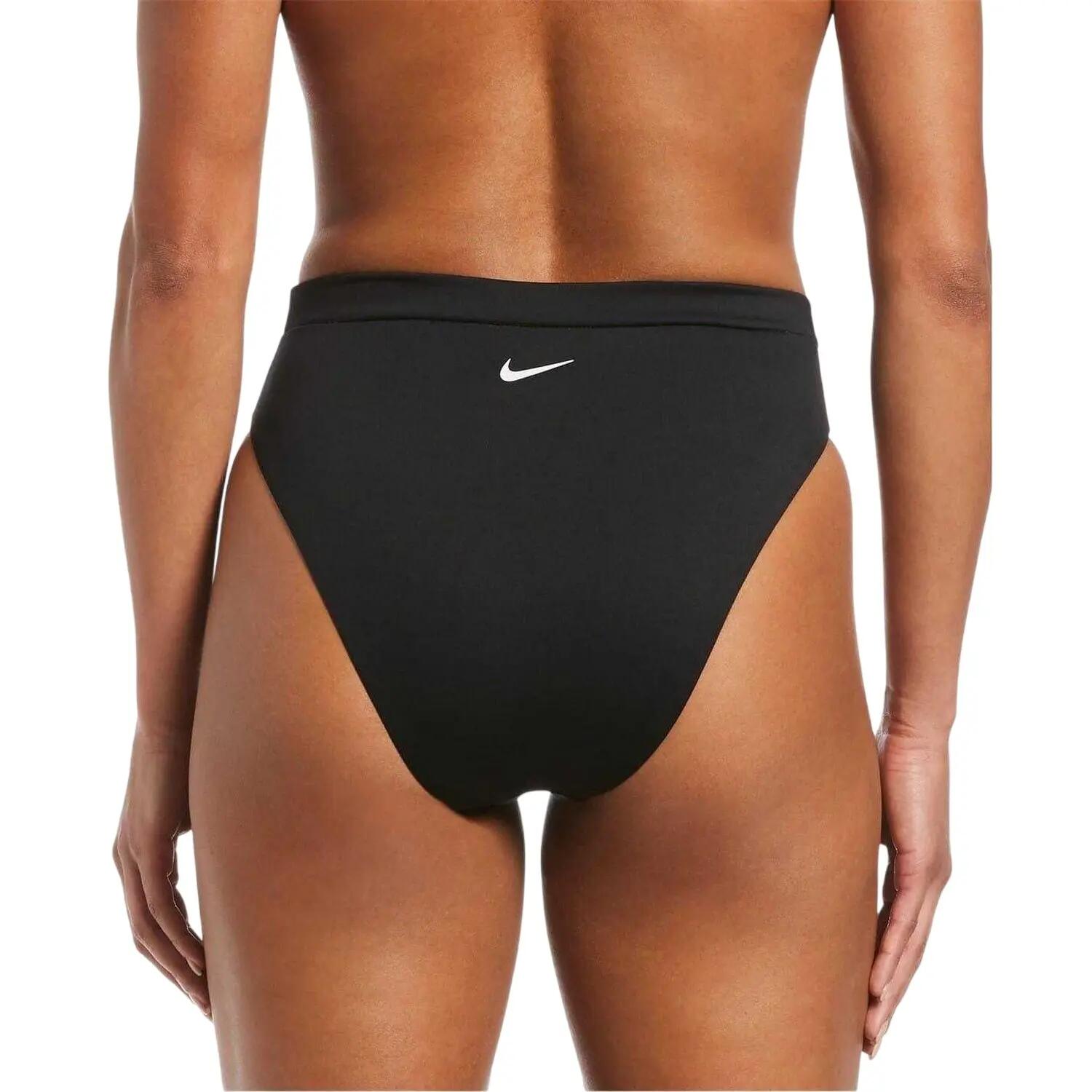 Womens/Ladies High Waist Bikini Bottoms (Black) 2/2