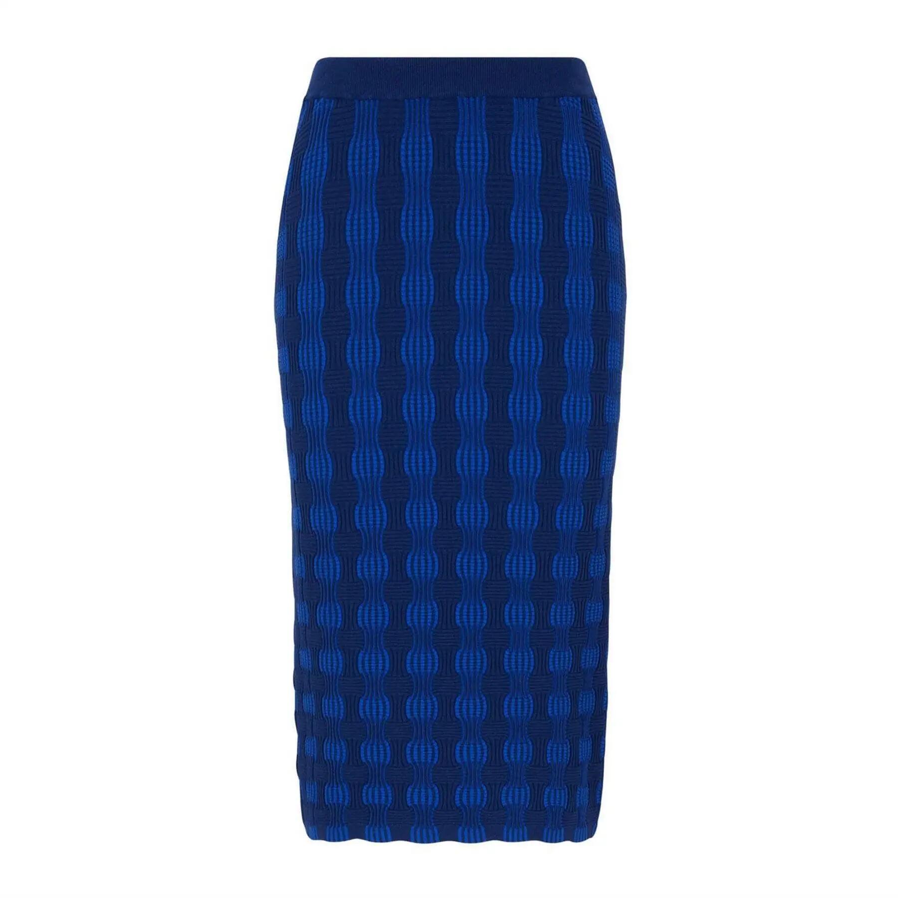 Midirock für Damen Blau/Schwarz 2/4