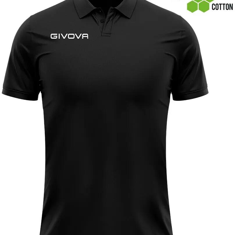 Poloshirt Givova Polo Cotone Piquet Zomer Zwart