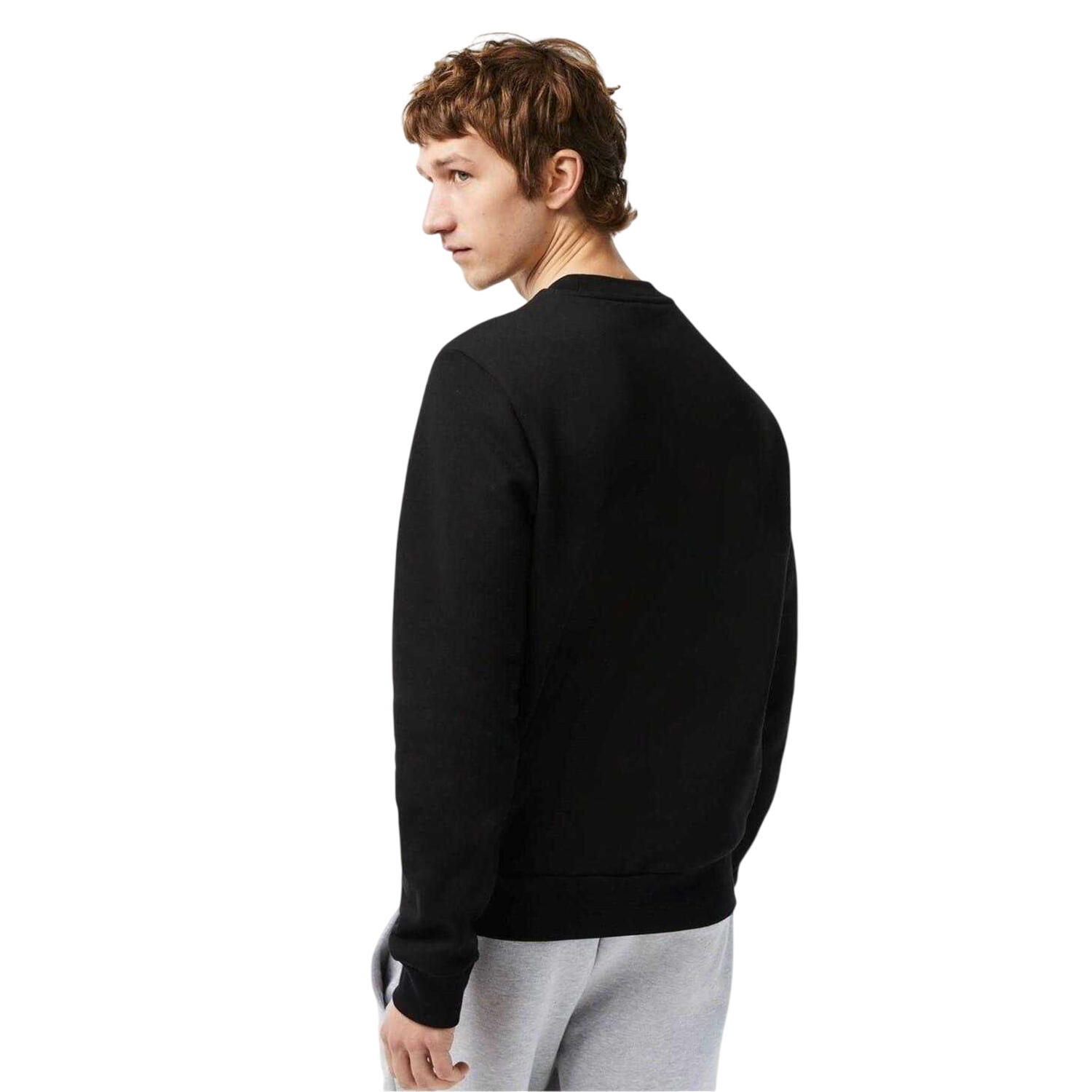 Sweatshirt für , Rundhalsausschnitt, Fleece Herren Schwarz 3/3