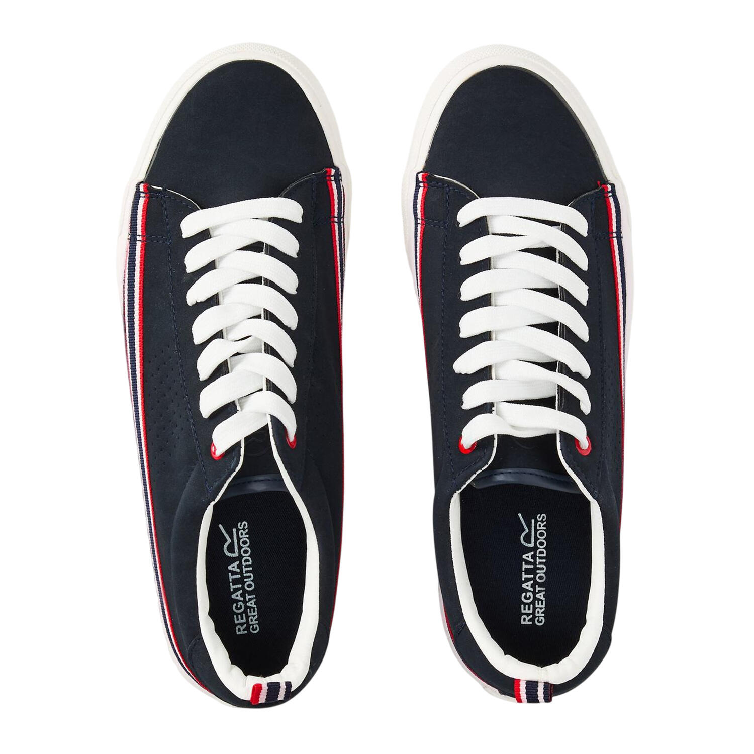 Scarpe Sportive Pelle Taglio Basso PiattaUomo Regatta Blu Navy 3/4