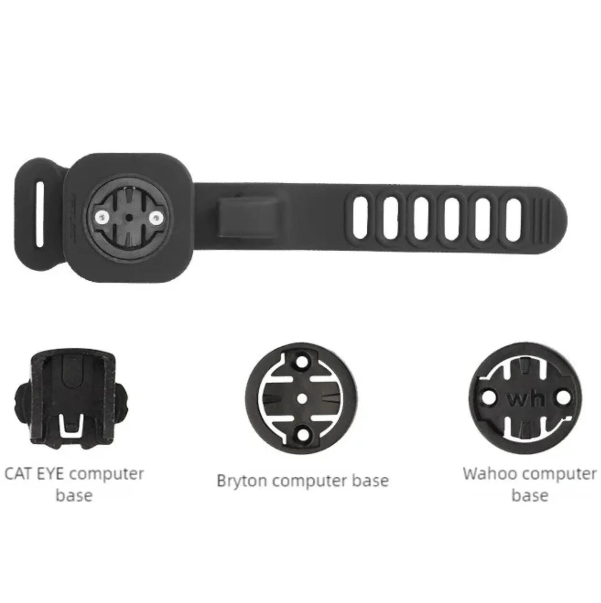 Support compteur GPS vélo silicone fixation rapide - noir 2/5