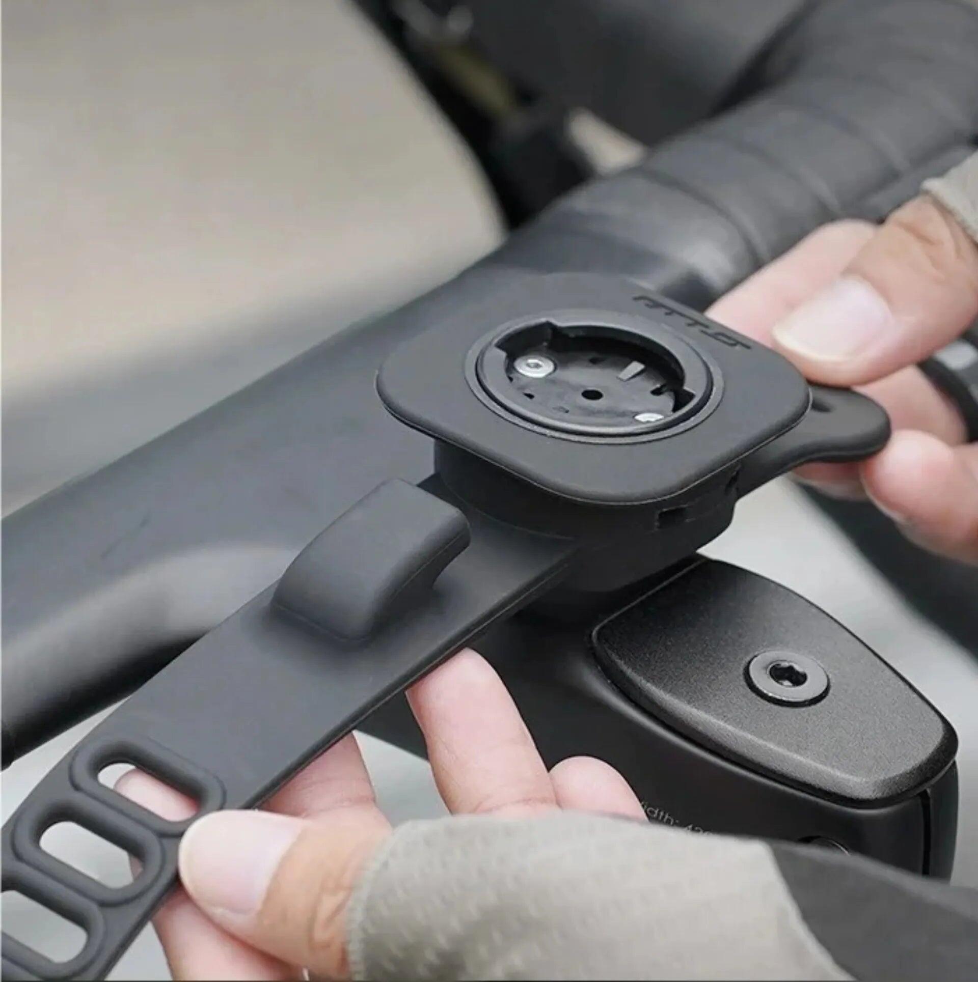 Support compteur GPS vélo silicone fixation rapide - noir 4/5