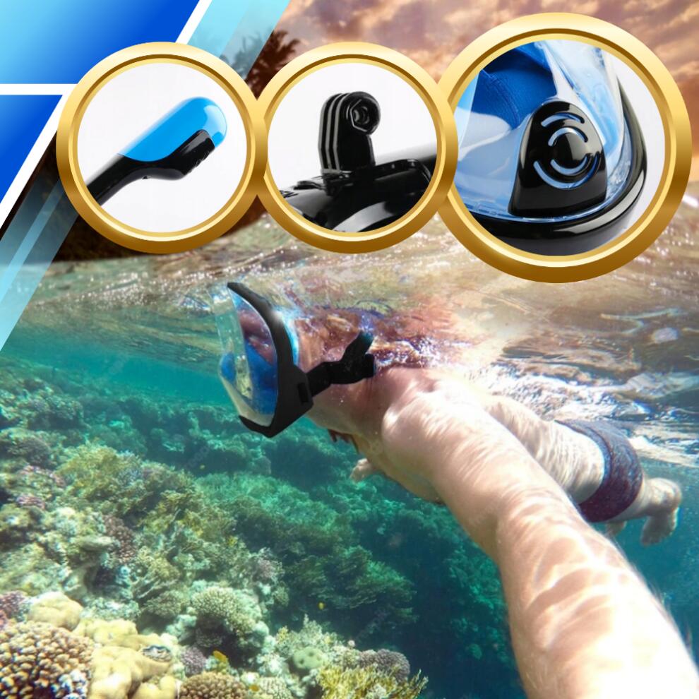 Maska do Nurkowania Pełnotwarzowa L/XL Składana do Pływania Snorkelingu 6/7