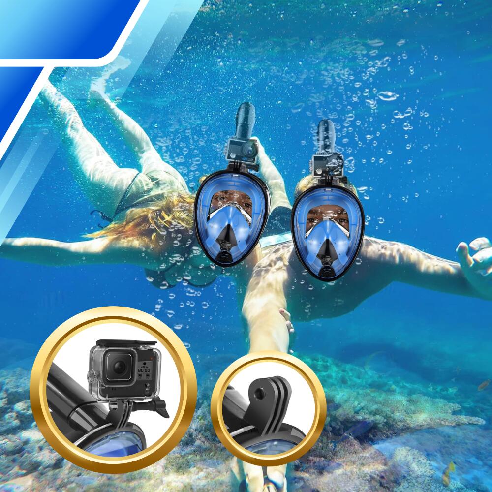 Maska do Nurkowania Pełnotwarzowa L/XL Składana do Pływania Snorkelingu 5/7