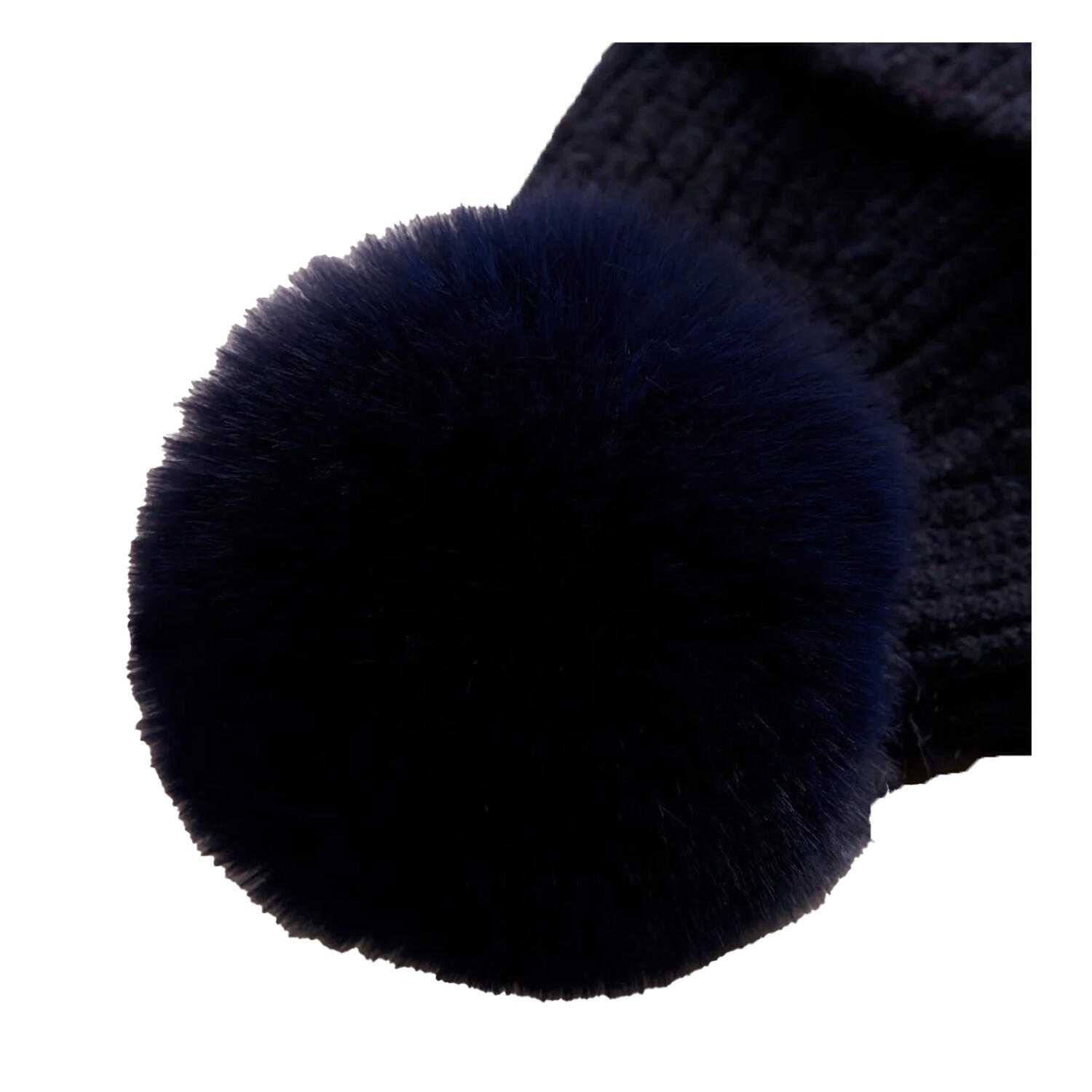 Unisex Adult Winter Bobble Hat (Navy) 3/3