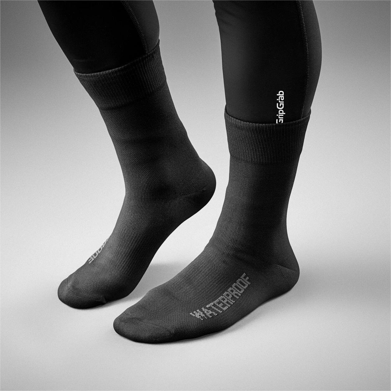 Paar GripGrab Lightweight Waterproof Socks Black 3/7