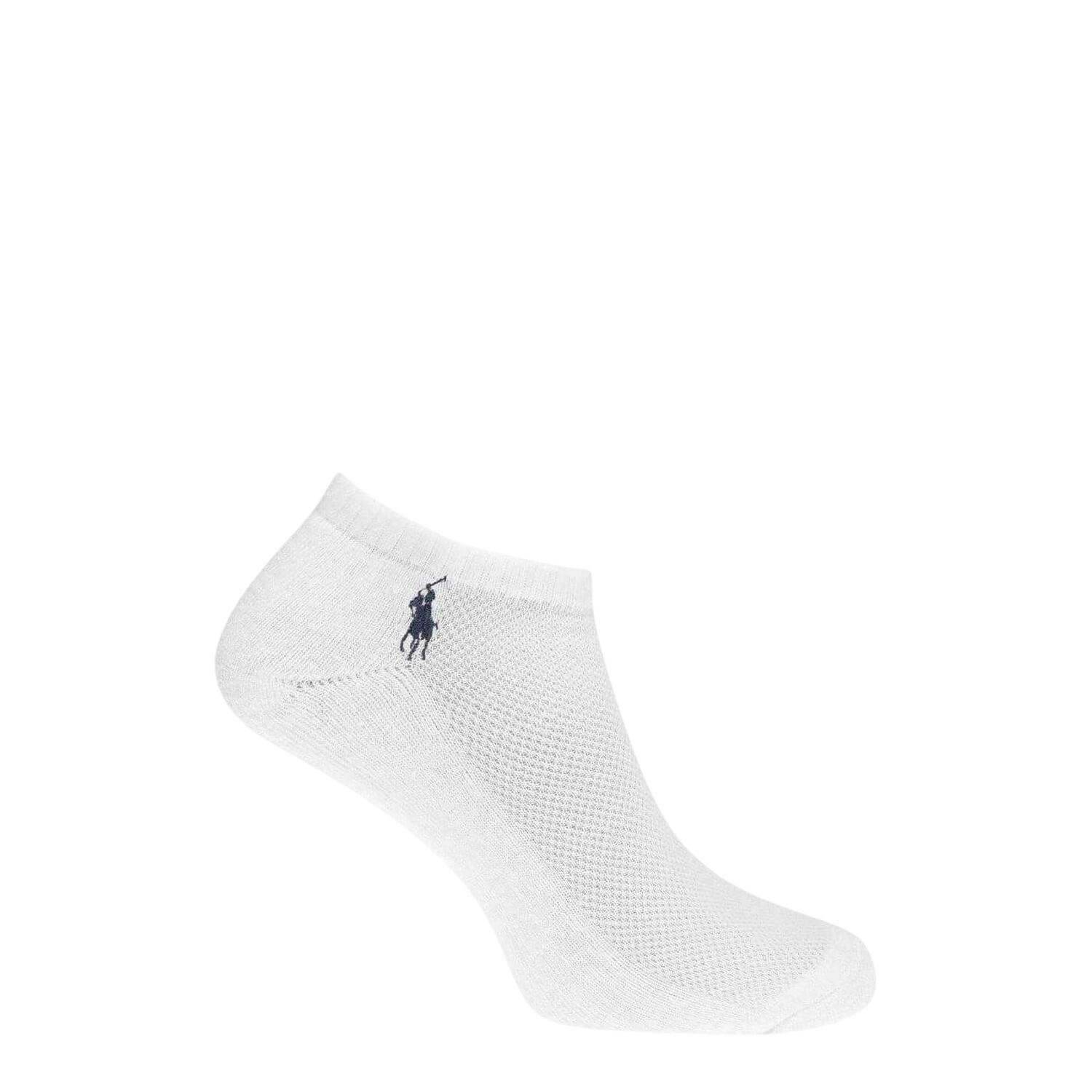 Mens Polyester Trainer Socks (Pack of 6) (Multicoloured) 3/4
